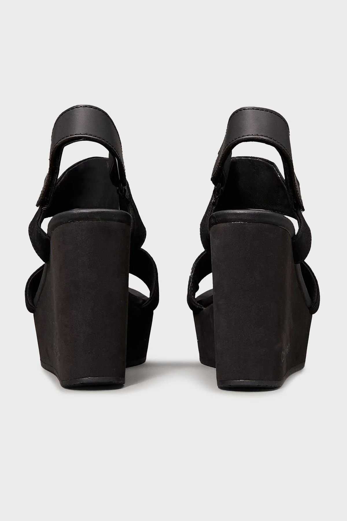 Calvin Klein Platform Cırt Cırtlı Kanvas YW0YW017900GJ Bayan Sandalet YW0YW01790 0GJ SİYAH - 5