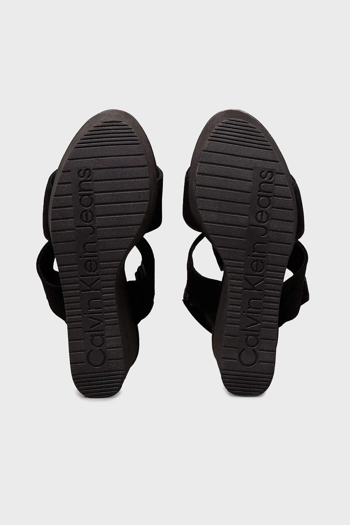 Calvin Klein Platform Cırt Cırtlı Kanvas YW0YW017900GJ Bayan Sandalet YW0YW01790 0GJ SİYAH - 6