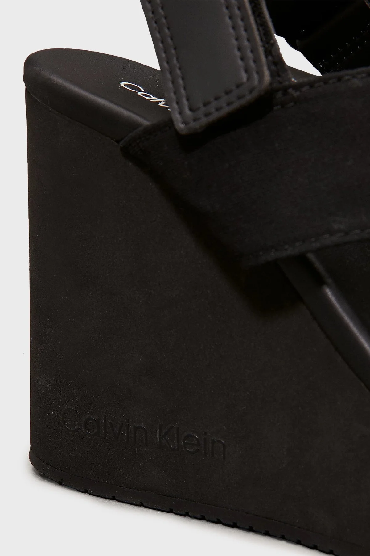 Calvin Klein Platform Cırt Cırtlı Kanvas YW0YW017900GJ Bayan Sandalet YW0YW01790 0GJ SİYAH - 7