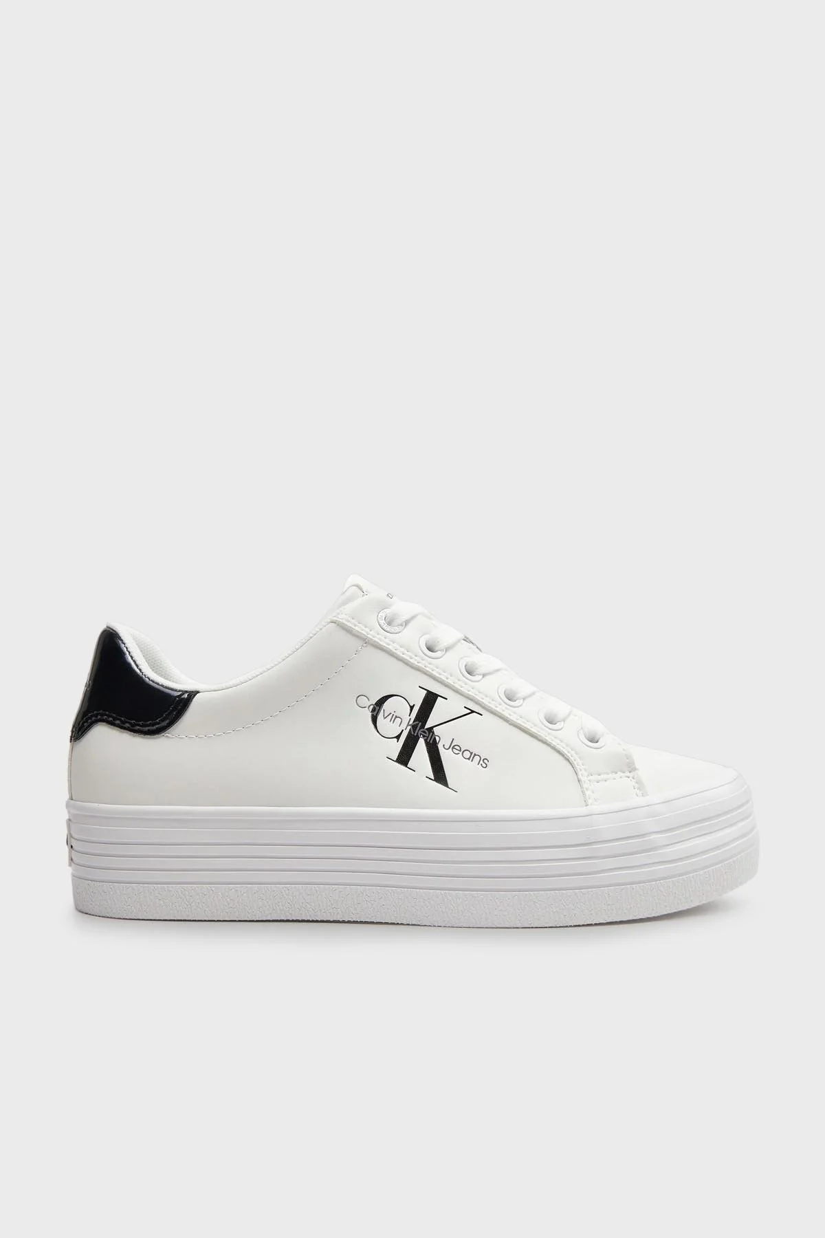 Calvin Klein Platform Sneaker YW0YW0139301W Bayan Ayakkabı YW0YW01393 01W BEYAZ-SİYAH - 1