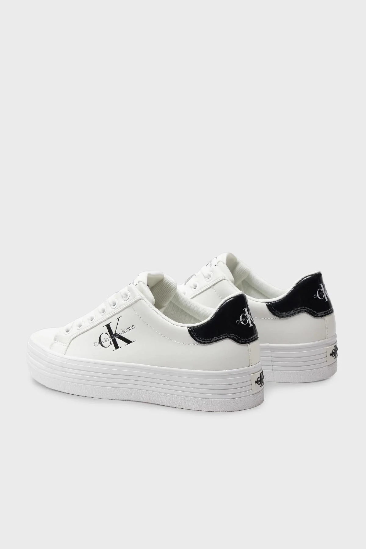 Calvin Klein Platform Sneaker YW0YW0139301W Bayan Ayakkabı YW0YW01393 01W BEYAZ-SİYAH - 3
