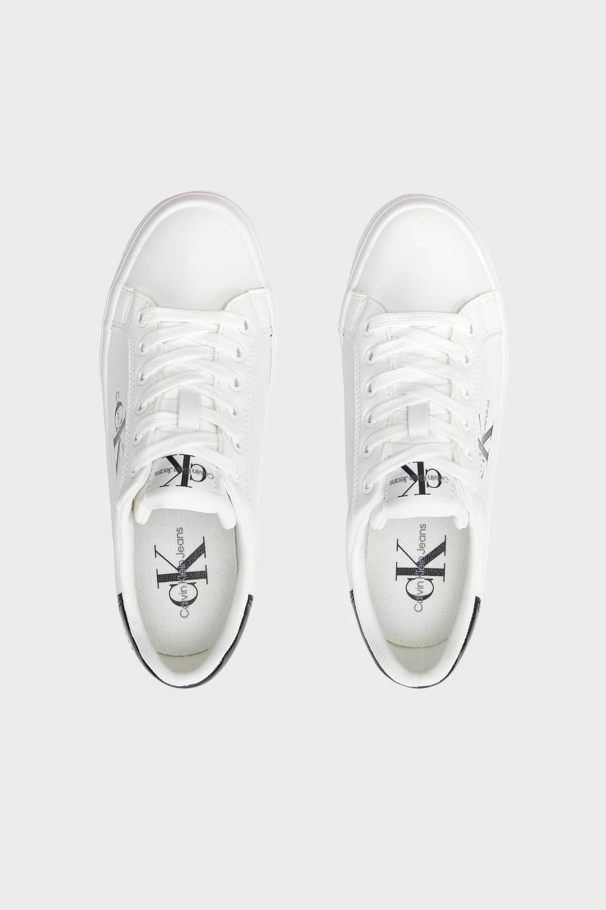 Calvin Klein Platform Sneaker YW0YW0139301W Bayan Ayakkabı YW0YW01393 01W BEYAZ-SİYAH - 5