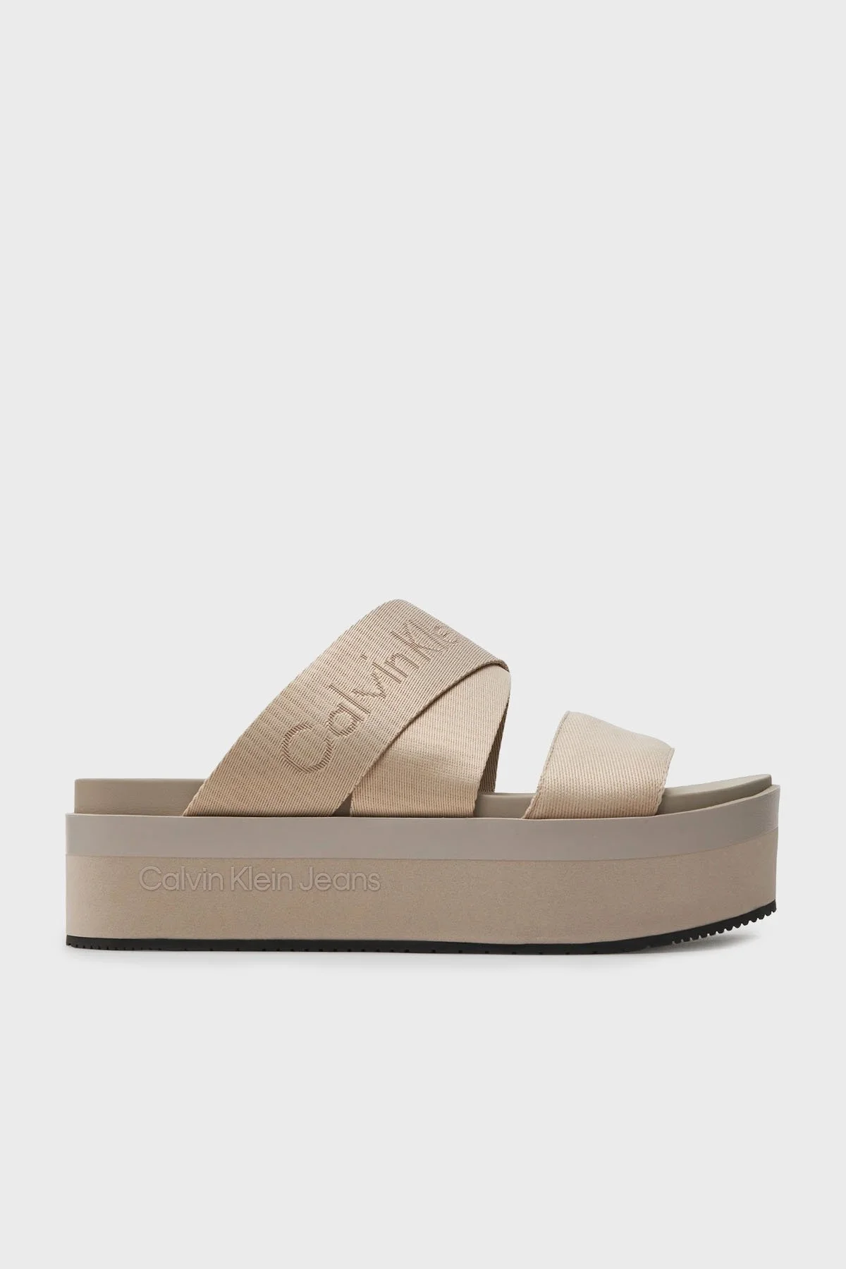 Calvin Klein Platform YW0YW01361ACF Bayan Terlik YW0YW01361 ACF BEJ - 1