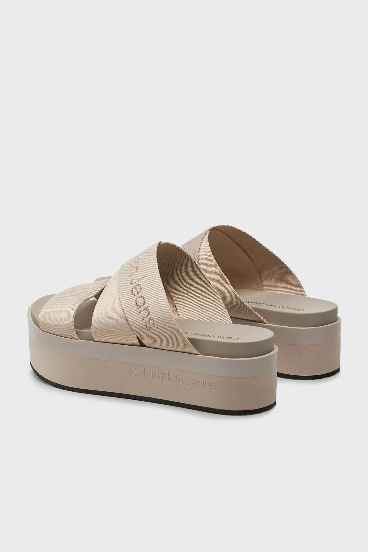 Calvin Klein Platform YW0YW01361ACF Bayan Terlik YW0YW01361 ACF BEJ - 3