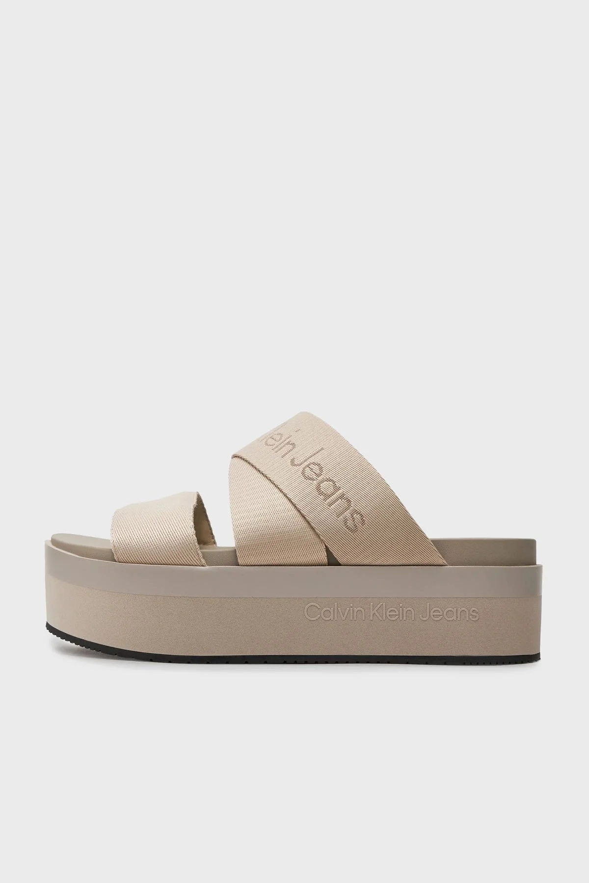 Calvin Klein Platform YW0YW01361ACF Bayan Terlik YW0YW01361 ACF BEJ - 4