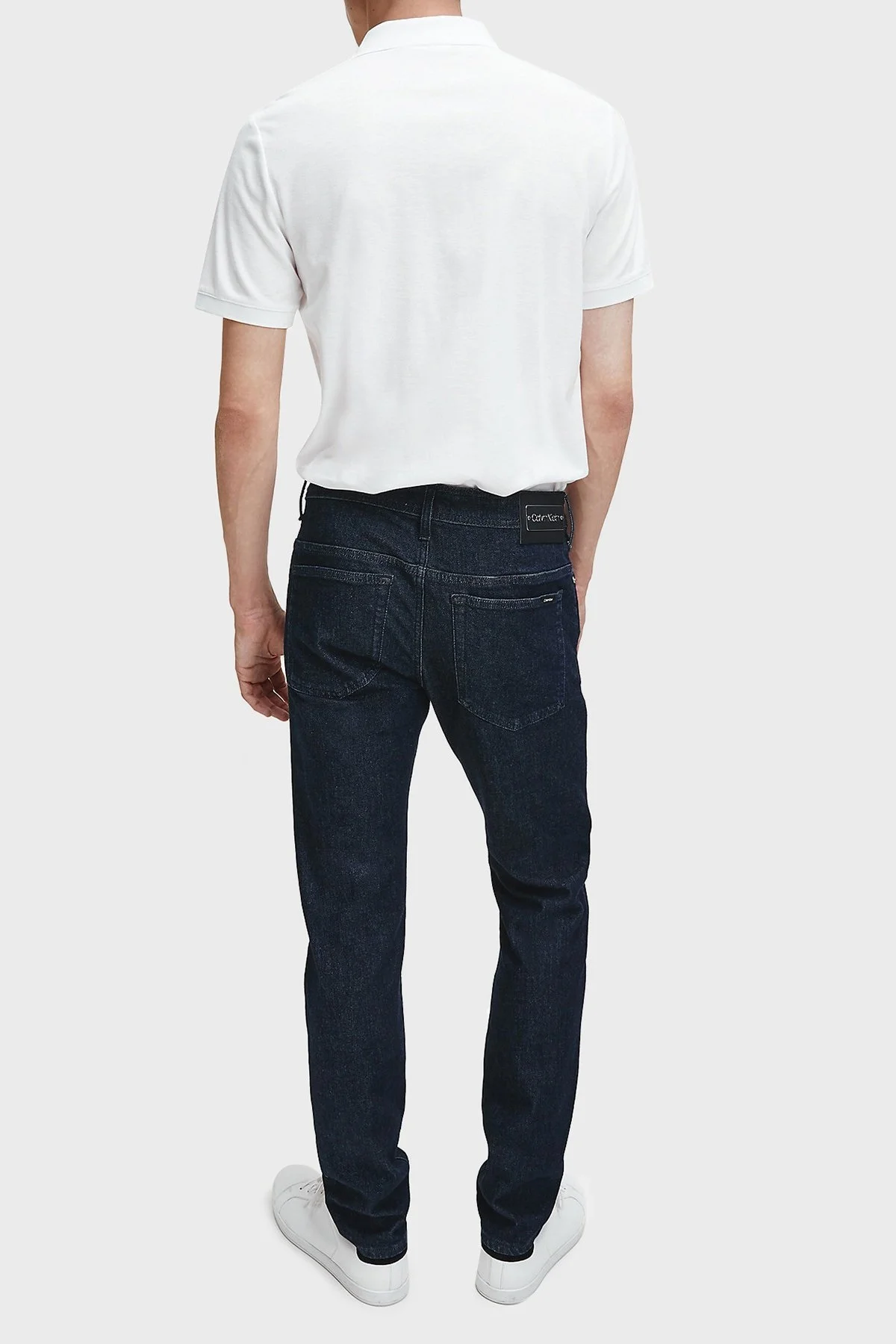 Calvin Klein Regular Fit % 100 Pamuk Düğmeli T Shirt Erkek Polo K10K102964 105 BEYAZ - 3