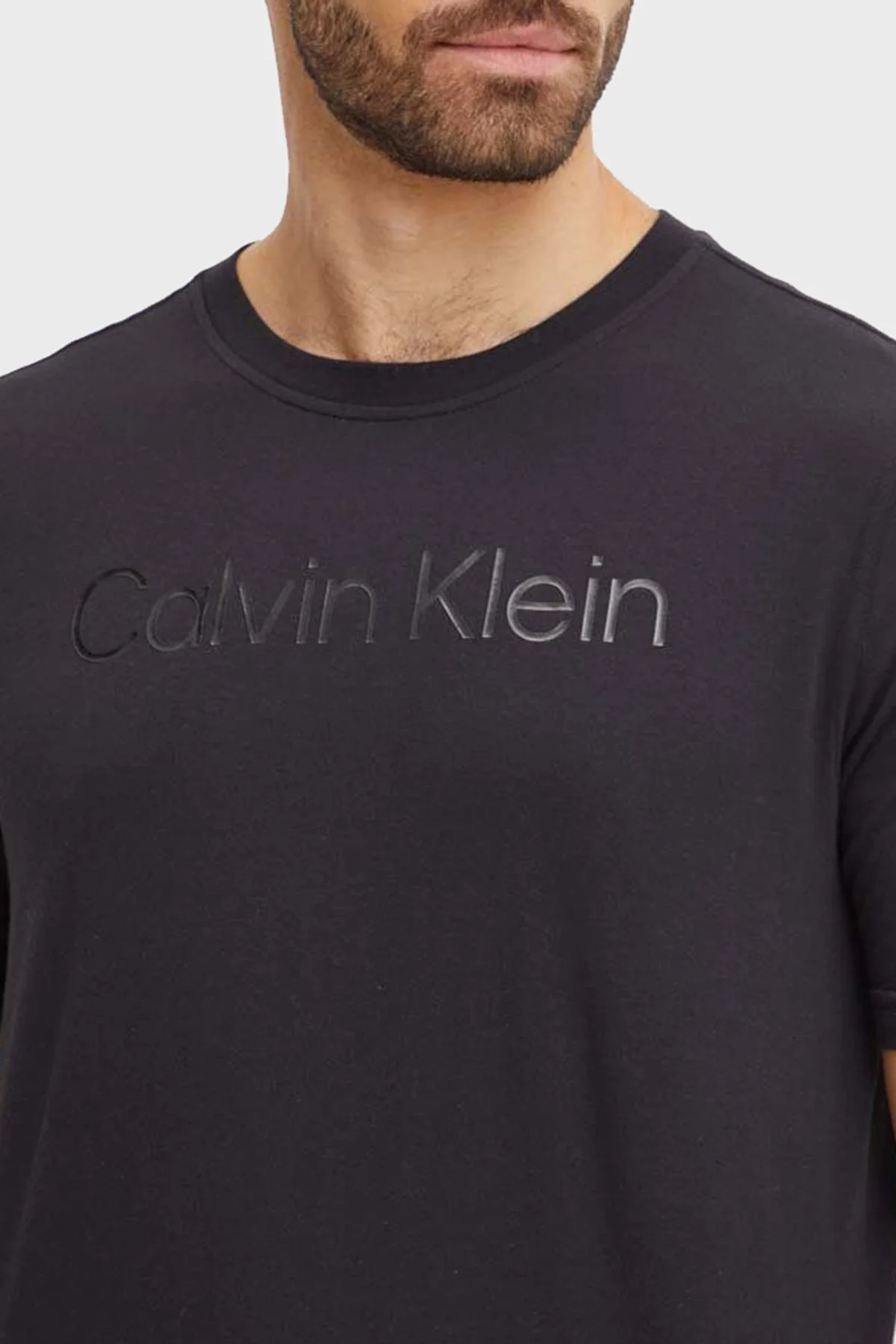 Calvin Klein Regular Fit Bisiklet Yaka 00GMF4K110BAE Erkek T Shirt 00GMF4K110 BAE SİYAH - 4