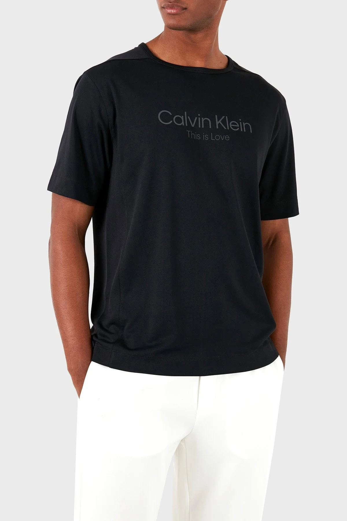 Calvin Klein Regular Fit Bisiklet Yaka 00GMS3K117BAE Erkek T Shirt 00GMS3K117 BAE SİYAH - 5