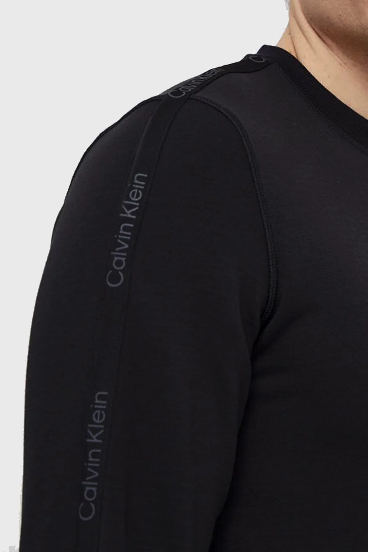 Calvin Klein Regular Fit Bisiklet Yaka 00GMS4W337BAE Erkek Sweat 00GMS4W337 BAE SİYAH - 4