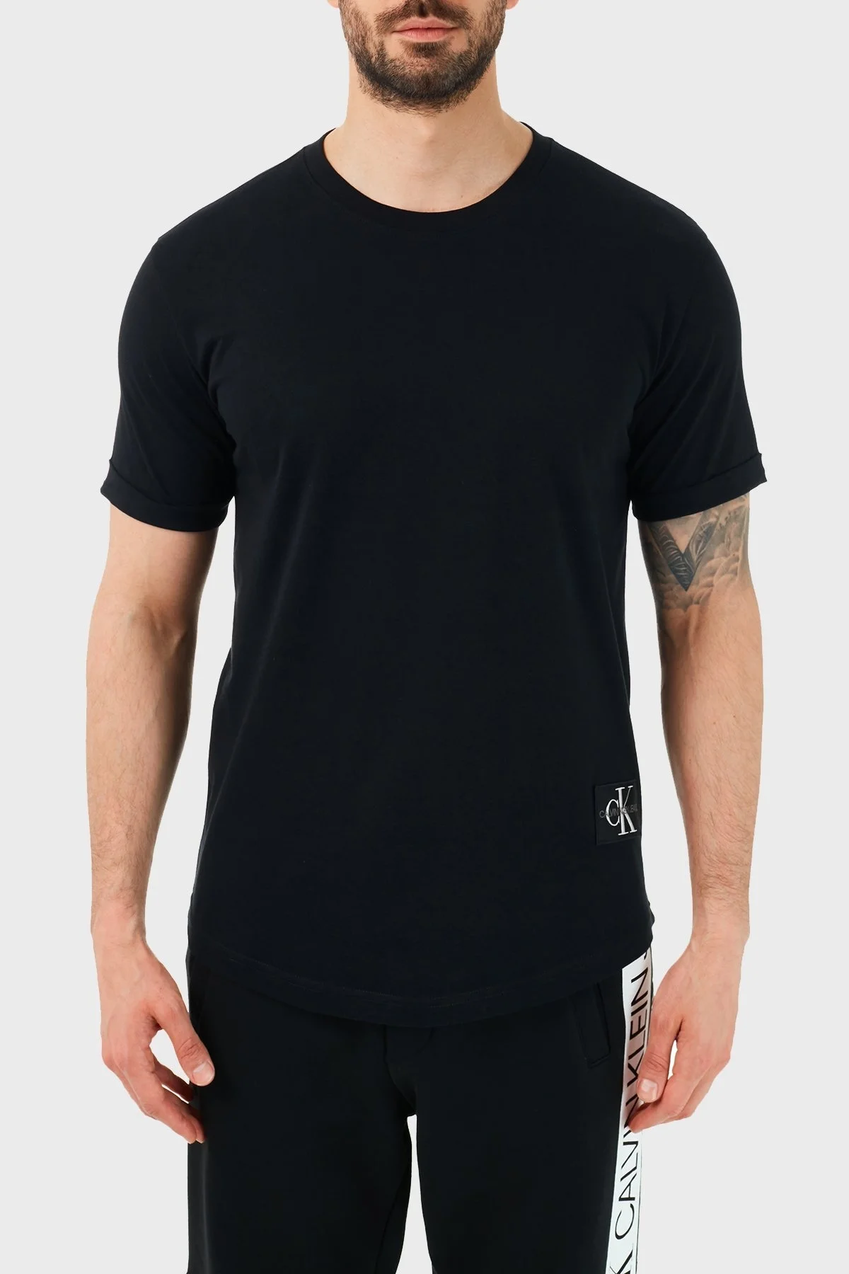 Calvin Klein Regular Fit Bisiklet Yaka % 100 Organik Pamuk Erkek T Shirt J30J315319 BAE SİYAH - 1