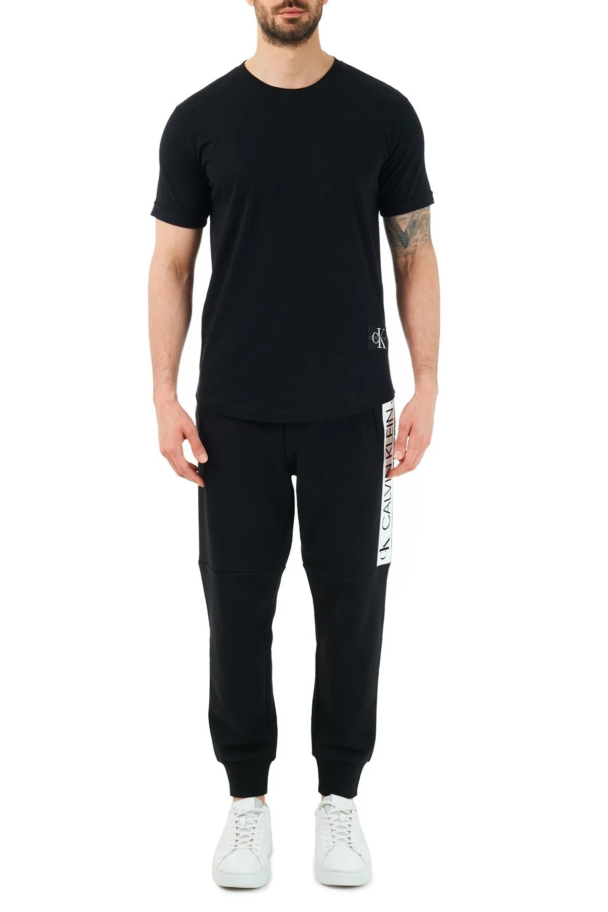 Calvin Klein Regular Fit Bisiklet Yaka % 100 Organik Pamuk Erkek T Shirt J30J315319 BAE SİYAH - 5