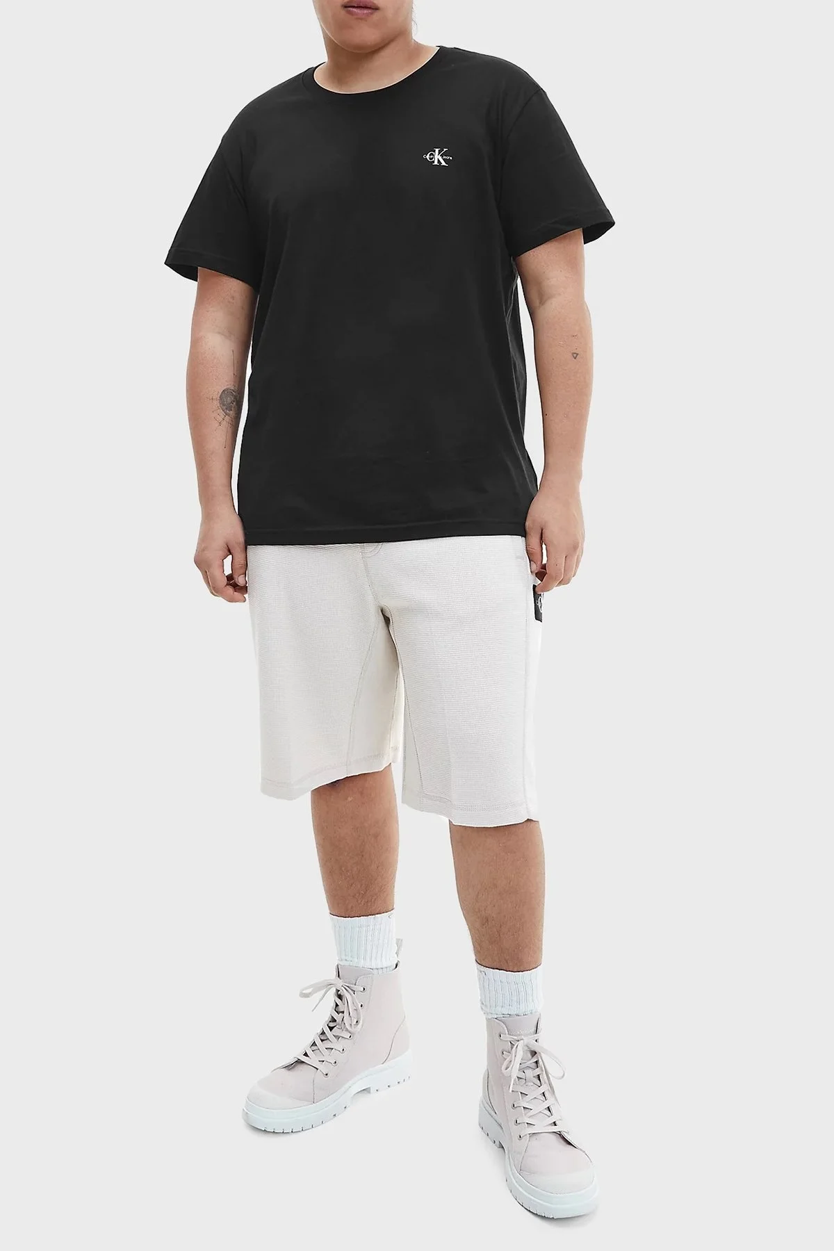 Calvin Klein Regular Fit Bisiklet Yaka Organik Pamuklu 2 Pack Erkek T Shirt J30J320199 BEH SİYAH - 5