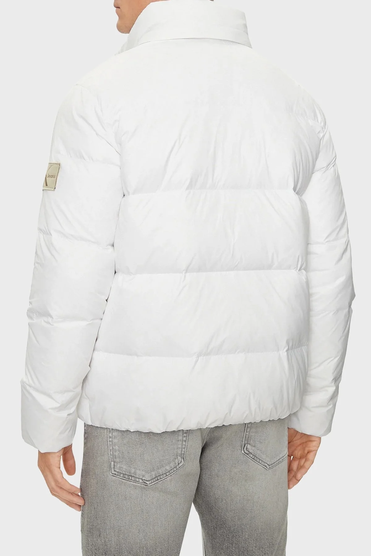 Calvin Klein Regular Fit Çıkarılabilir Kapüşonlu J30J325946YAF Erkek Mont J30J325946 YAF BEYAZ - 4