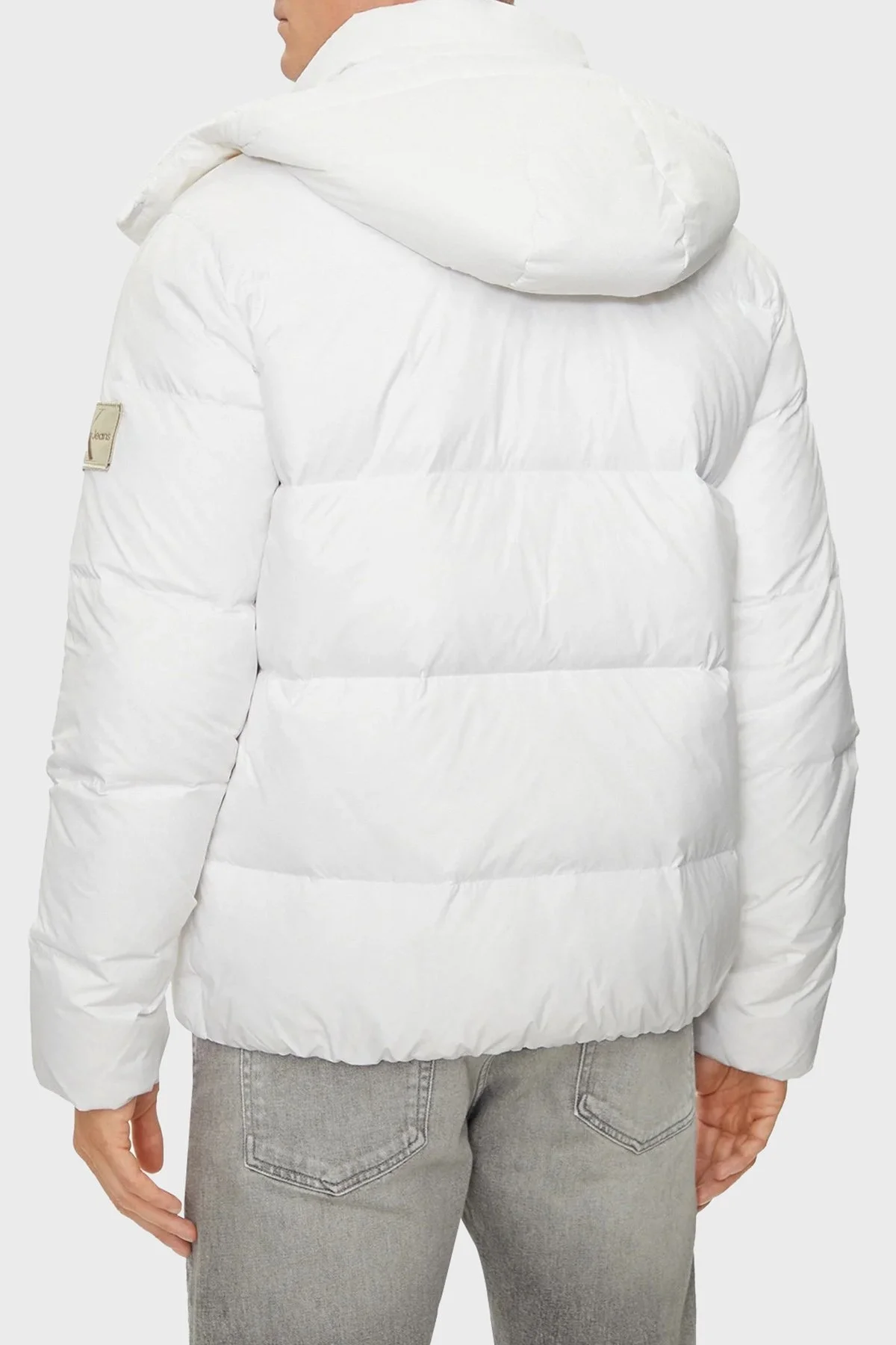 Calvin Klein Regular Fit Çıkarılabilir Kapüşonlu J30J325946YAF Erkek Mont J30J325946 YAF BEYAZ - 9