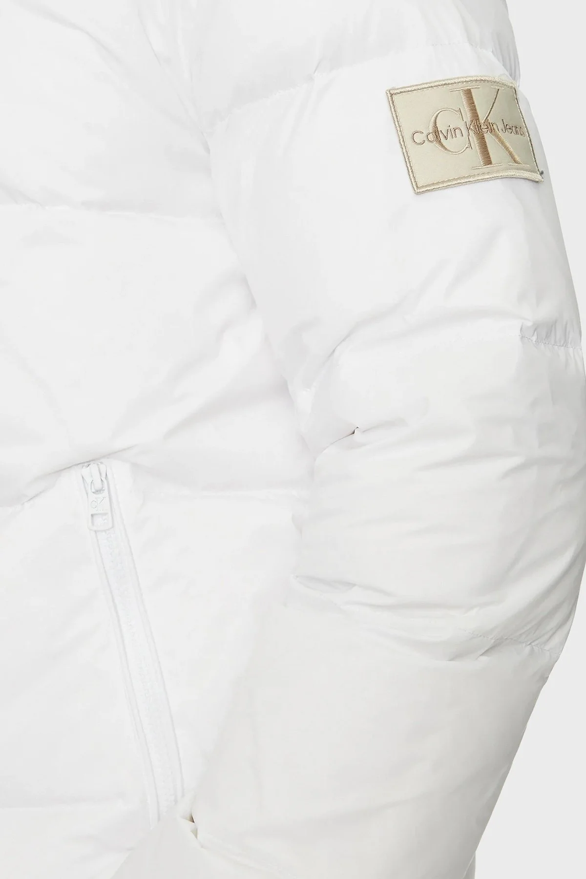 Calvin Klein Regular Fit Çıkarılabilir Kapüşonlu J30J325946YAF Erkek Mont J30J325946 YAF BEYAZ - 13