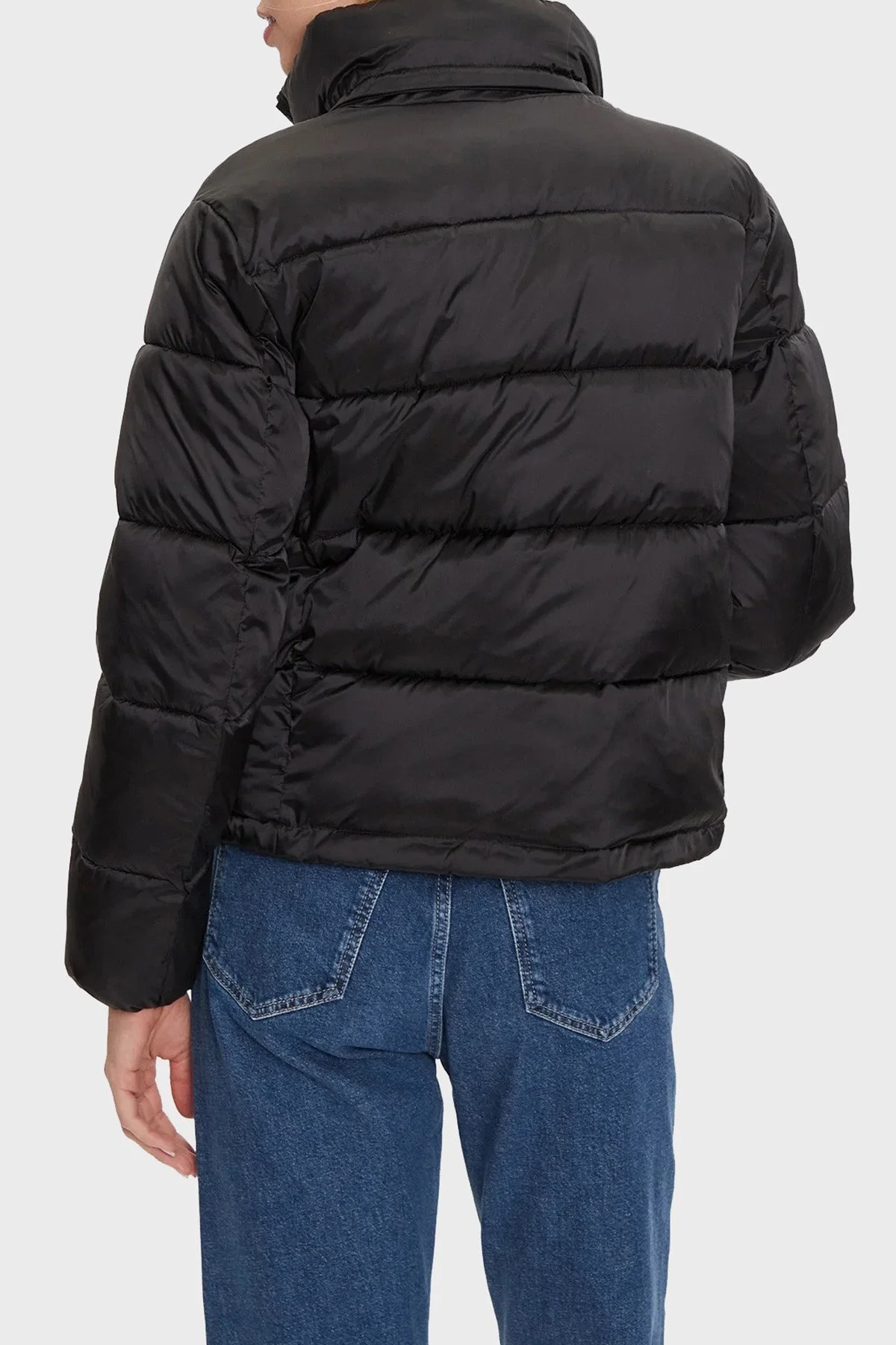 Calvin Klein Regular Fit Çıkarılabilir Kapüşonlu Parlak Saten Şişme J20J224616BEH Bayan Mont J20J224616 BEH SİYAH - 4