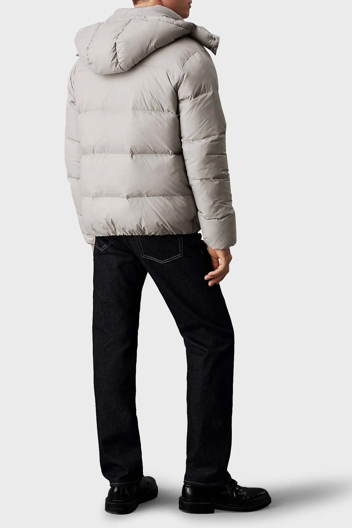 Calvin Klein Regular Fit Çıkarılabilir Kapüşonlu Su İtici Şişme J30J325946PB3 Erkek Mont J30J325946 PB3 AÇIK GRİ - 2