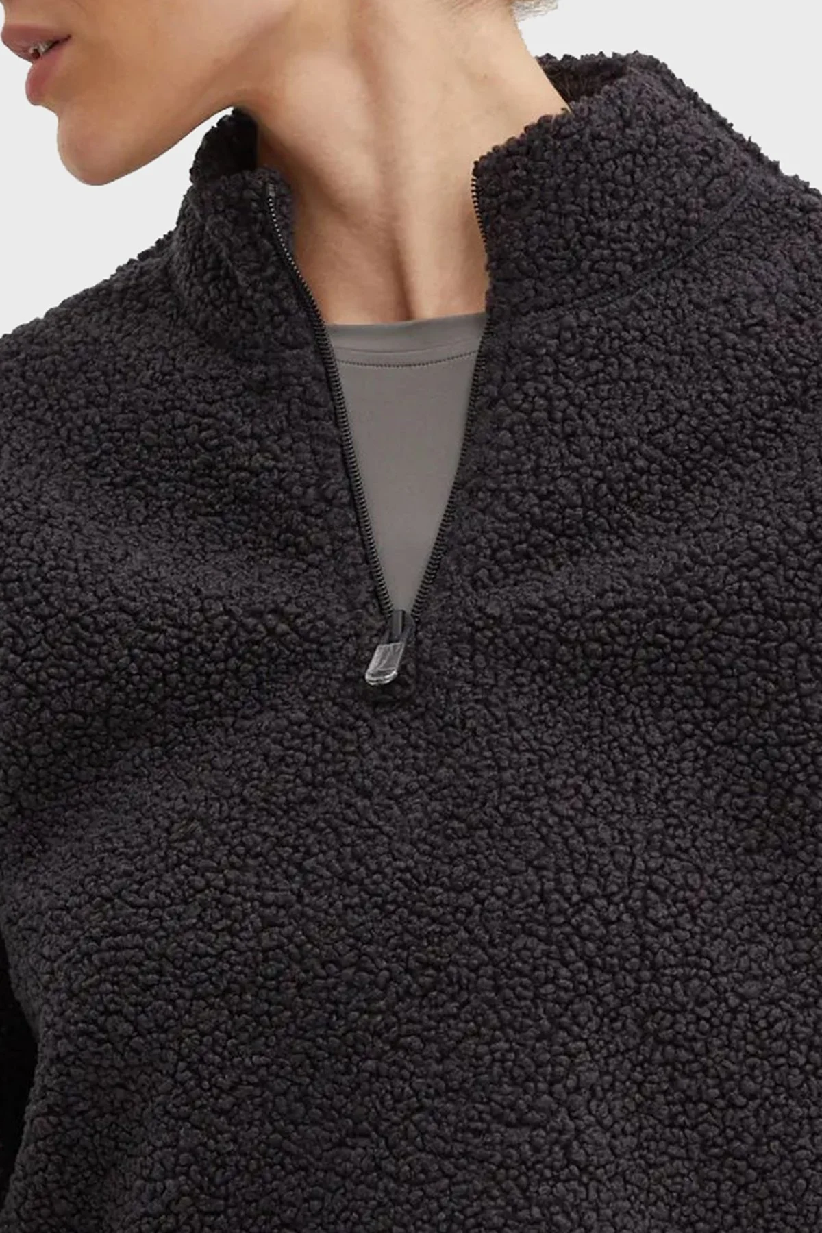 Calvin Klein Regular Fit Crop 00GWF4W307BAE Bayan Sweat 00GWF4W307 BAE SİYAH - 4