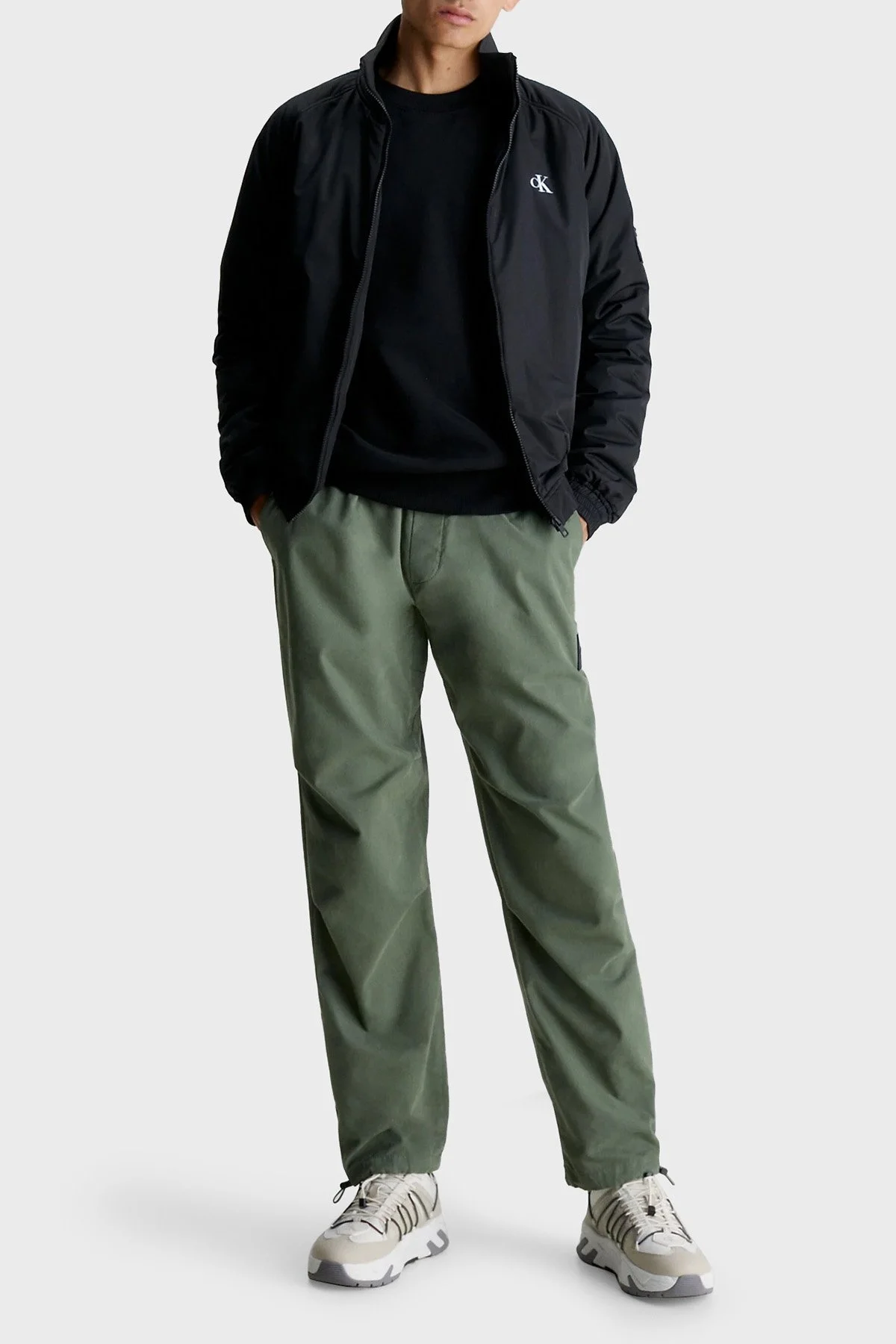 Calvin Klein Regular Fit Dik Yaka Bomber J30J323466BEH Erkek Ceket J30J323466 BEH SİYAH - 3