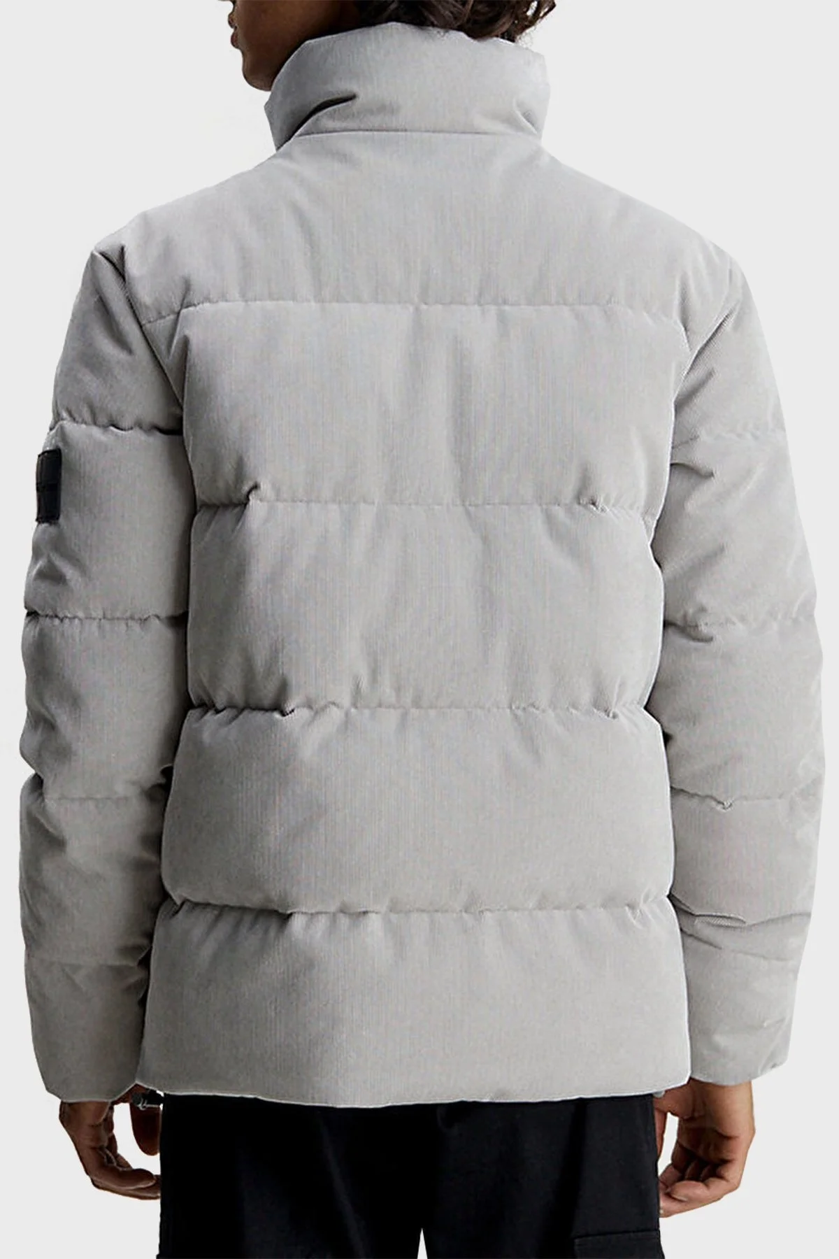 Calvin Klein Regular Fit Dik Yaka Kadife Dokulu J30J324059PEE Erkek Mont J30J324059 PEE GRİ - 2