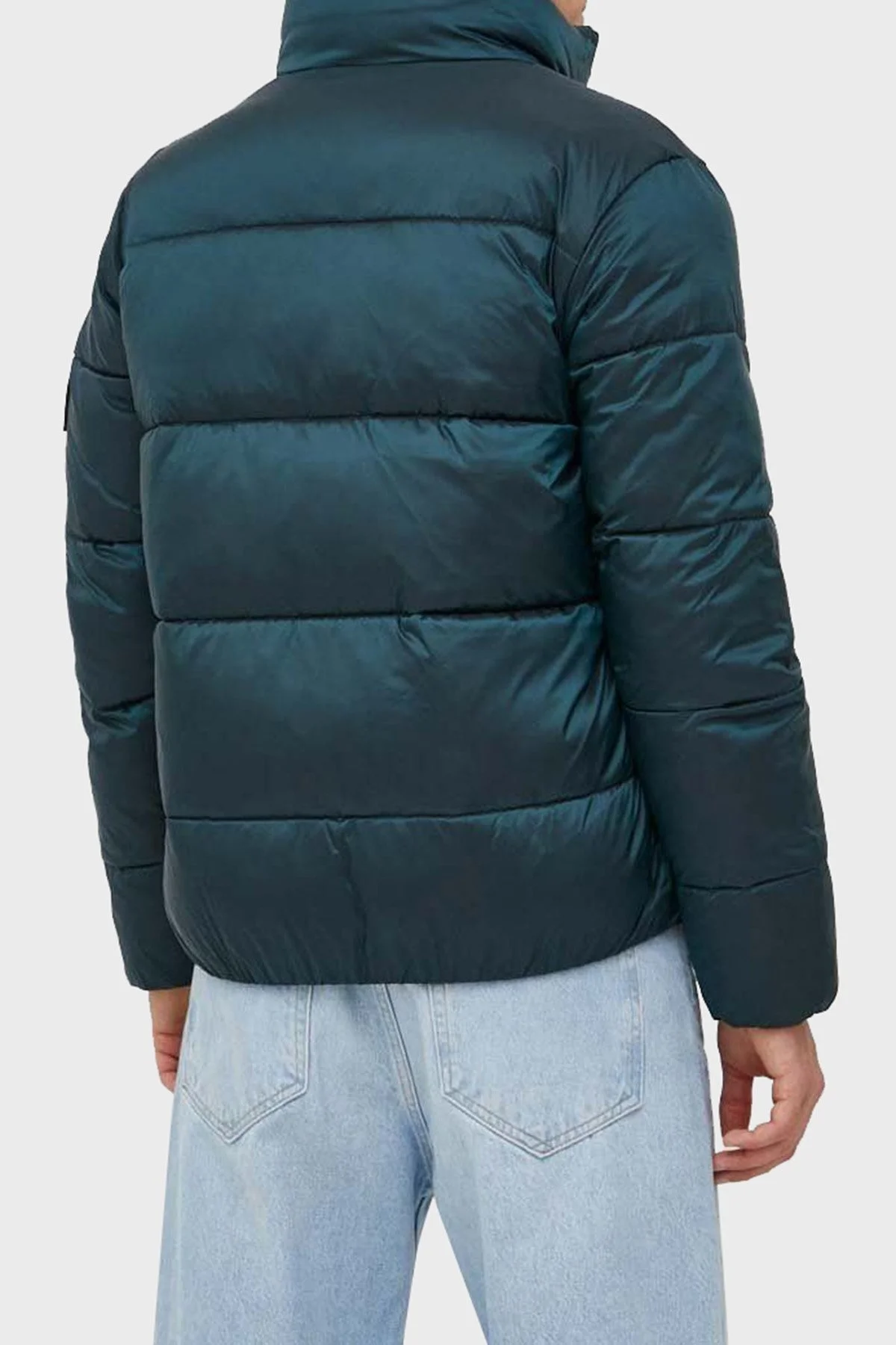 Calvin Klein Regular Fit Dik Yaka Şişme J30J324081CA4 Erkek Mont J30J324081 CA4 YEŞİL - 2