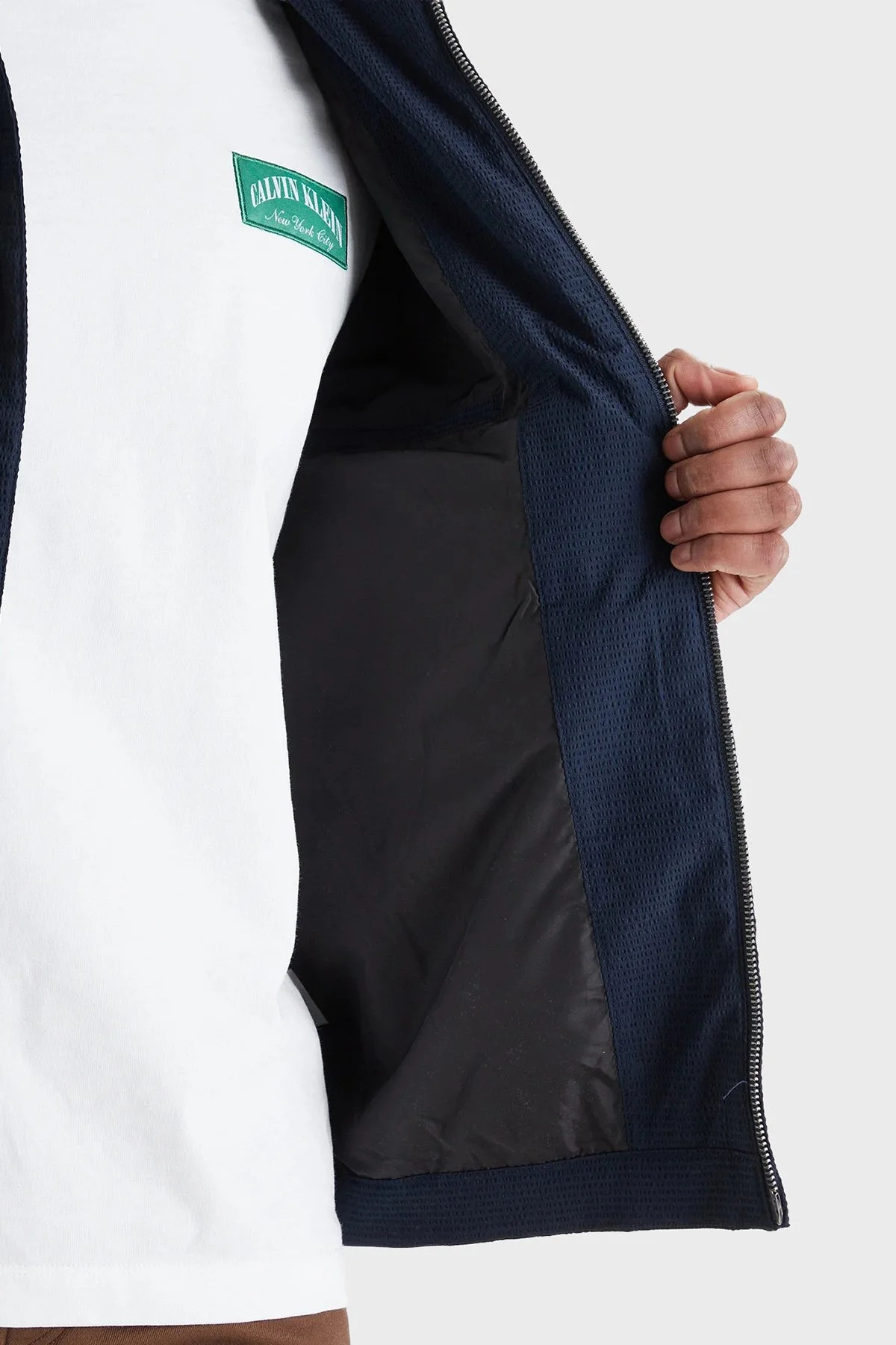 Calvin Klein Regular Fit Göğüs Cepli Fermuarlı LV04LF424GCEF Erkek Ceket LV04LF424G CEF LACİVERT - 6