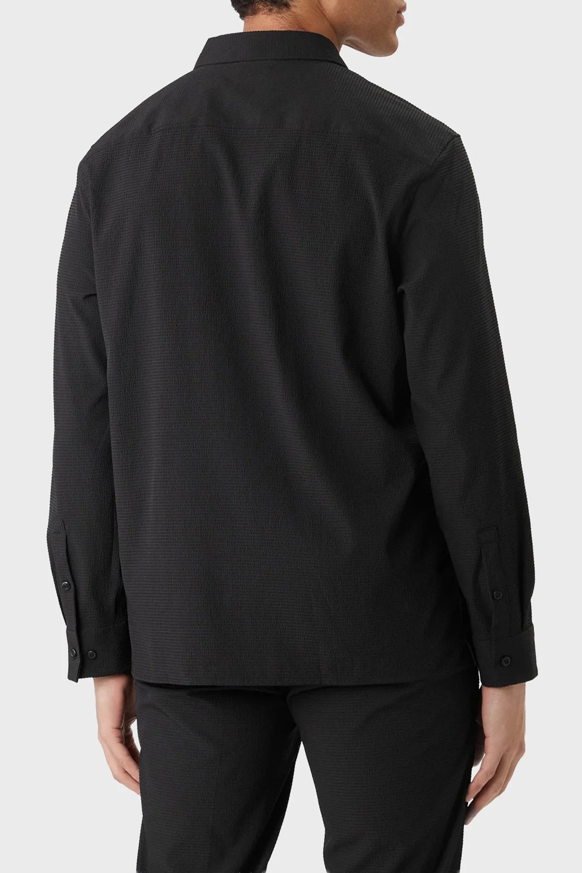 Calvin Klein Regular Fit Göğüs Cepli LV04LF108GUB1 Erkek Gömlek LV04LF108G UB1 SİYAH - 3