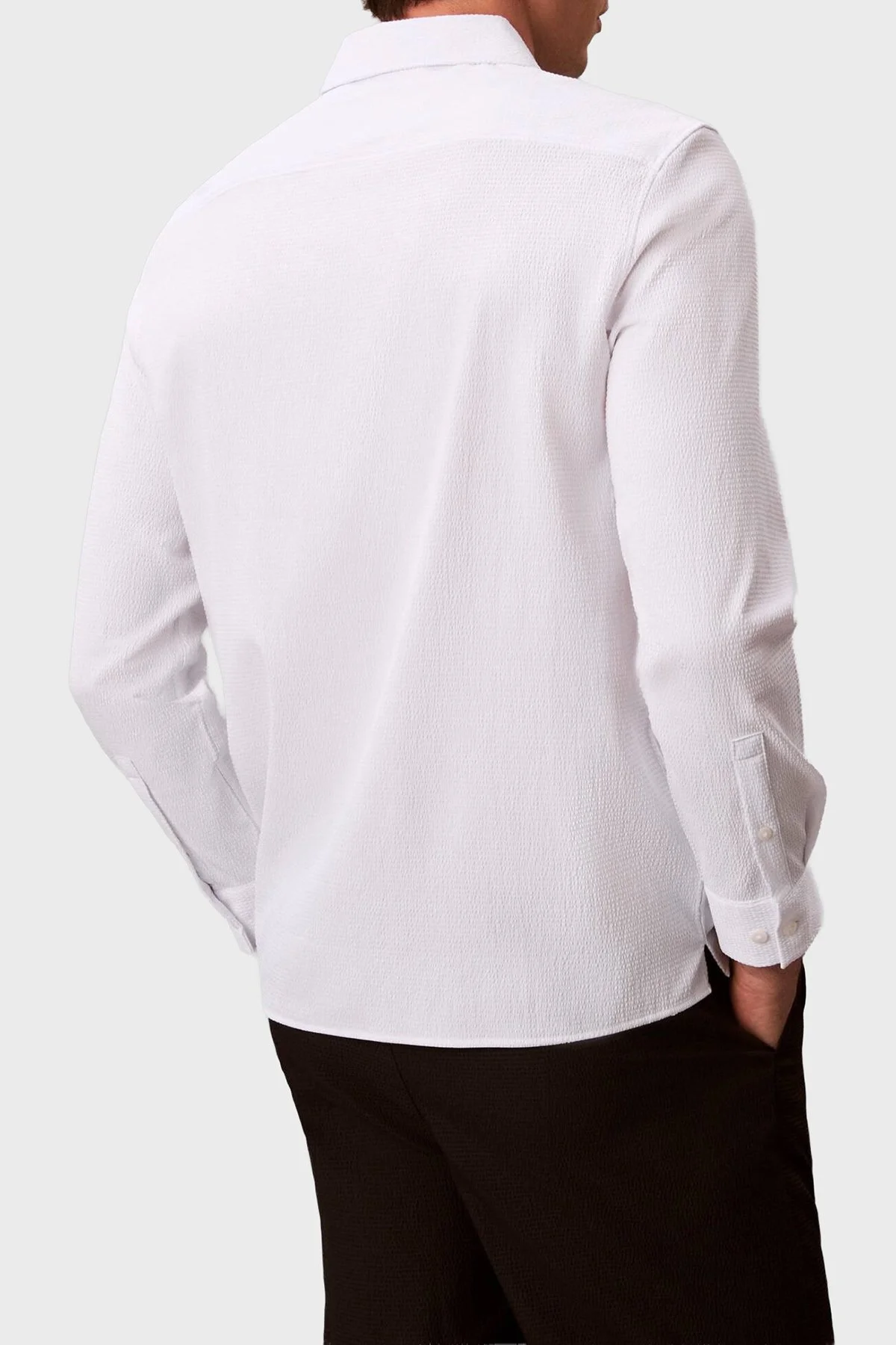 Calvin Klein Regular Fit Göğüs Cepli LV04LF108GYAA Erkek Gömlek LV04LF108G YAA BEYAZ - 2