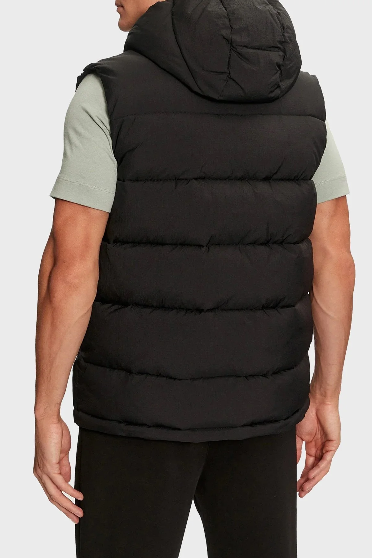 Calvin Klein Regular Fit Kapüşonlu Kapitone Şişme 00GMF4O512BAE Erkek Yelek 00GMF4O512 BAE SİYAH - 8