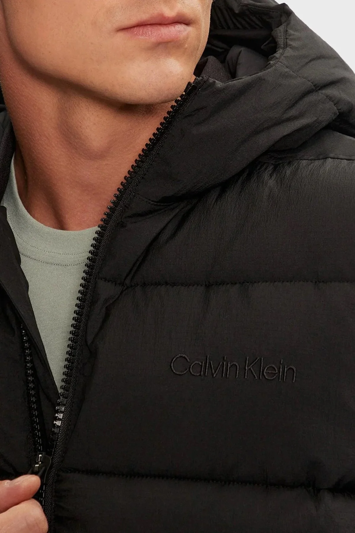 Calvin Klein Regular Fit Kapüşonlu Kapitone Şişme 00GMF4O512BAE Erkek Yelek 00GMF4O512 BAE SİYAH - 10