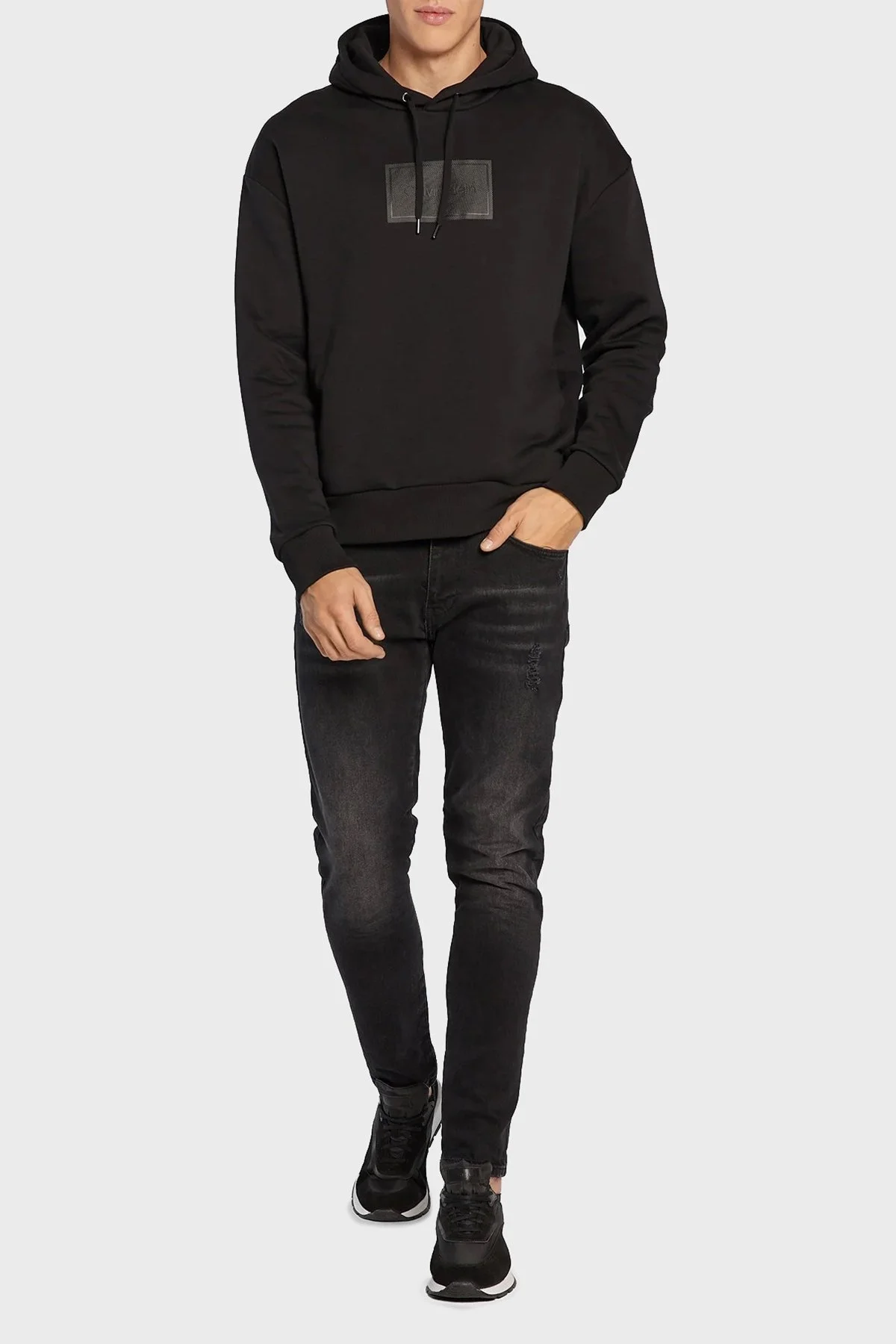 Calvin Klein Regular Fit Kapüşonlu Organik Pamuklu Erkek Sweat K10K110092 BEH SİYAH - 2