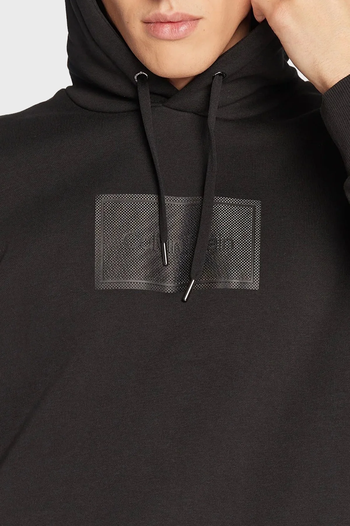 Calvin Klein Regular Fit Kapüşonlu Organik Pamuklu Erkek Sweat K10K110092 BEH SİYAH - 4