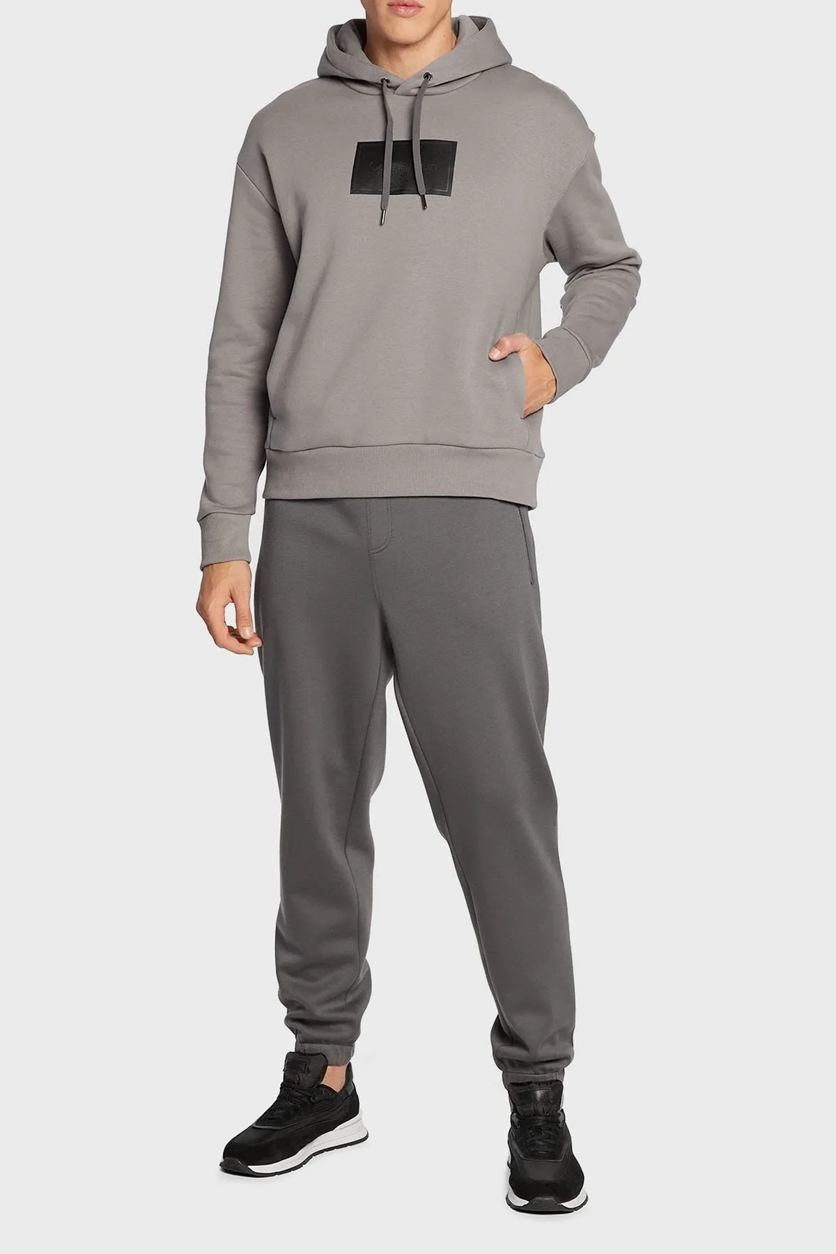 Calvin Klein Regular Fit Kapüşonlu Organik Pamuklu Erkek Sweat K10K110092 PQ6 GRİ - 2