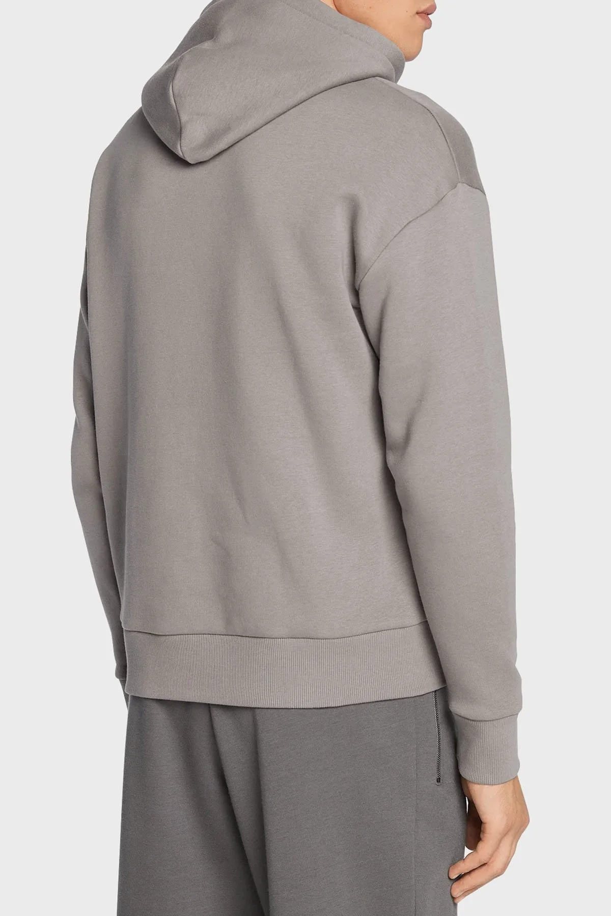 Calvin Klein Regular Fit Kapüşonlu Organik Pamuklu Erkek Sweat K10K110092 PQ6 GRİ - 3