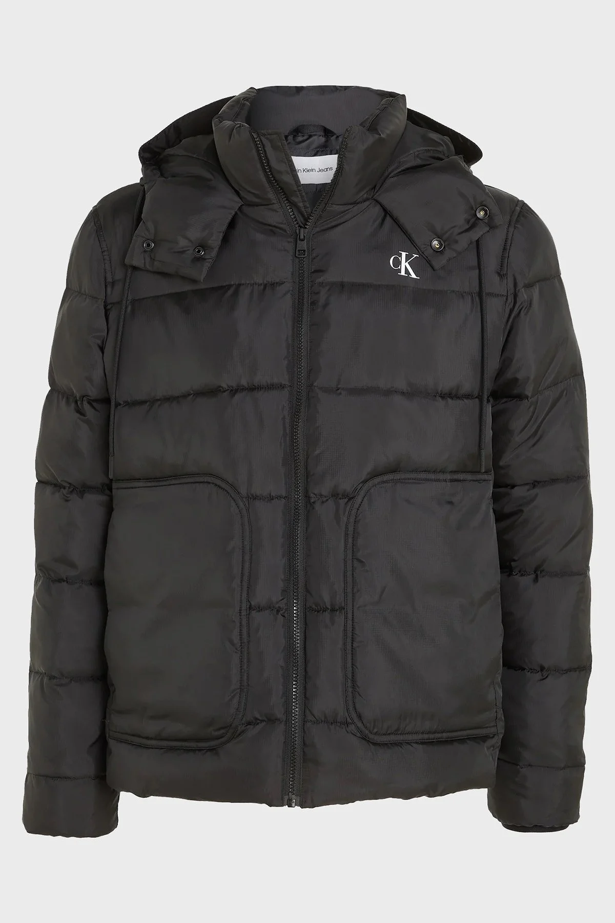 Calvin Klein Regular Fit Kapüşonlu Şişme J30J324330BEH Erkek Mont J30J324330 BEH SİYAH - 4