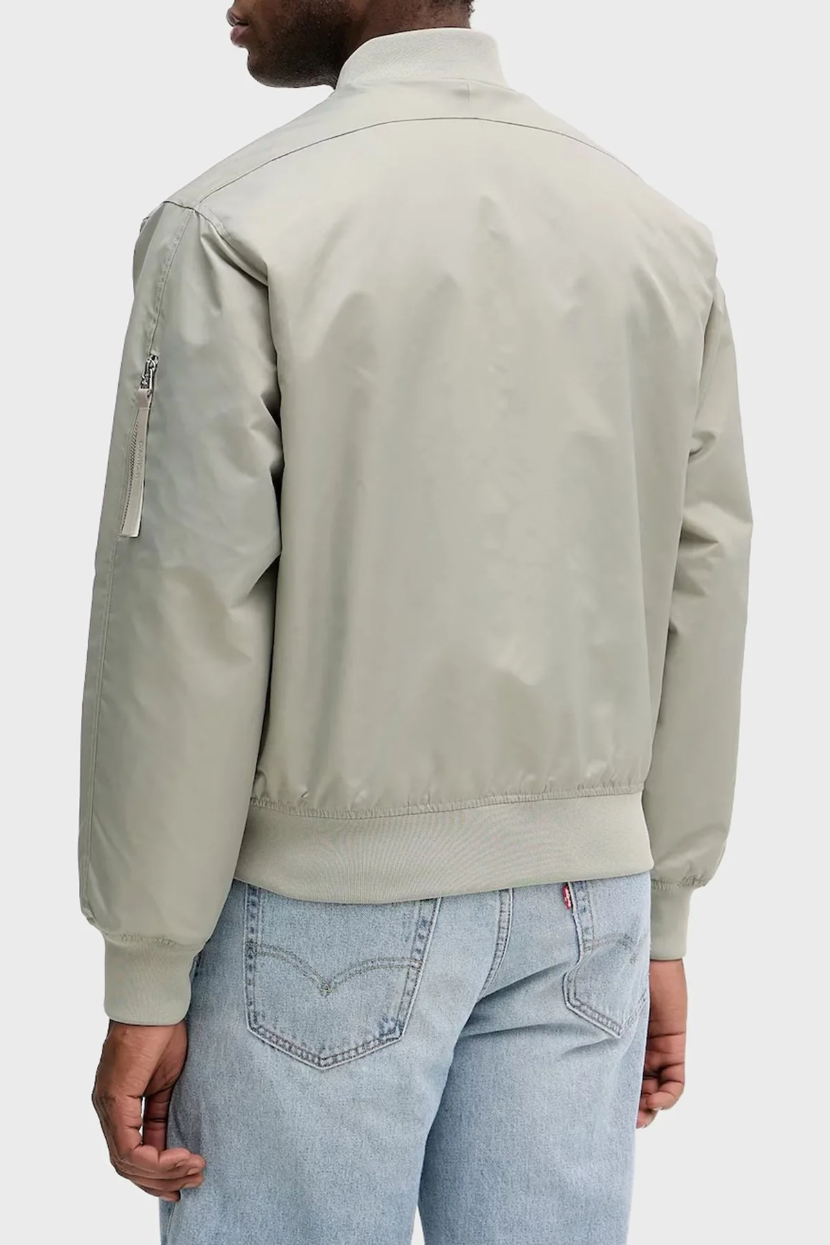 Calvin Klein Regular Fit Kolej Yaka Su itici Bomber LV04RC526G2GB Erkek Ceket LV04RC526G 2GB HAKİ - 3