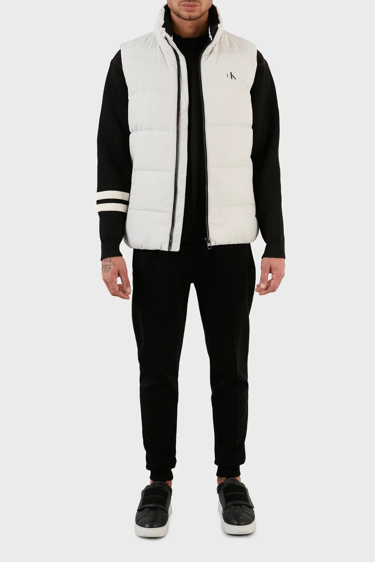 Calvin Klein Regular Fit Kuş Tüyü Dolgulu Dik Yakalı Şişme Erkek Yelek J30J319055 PRF GRİ - 4