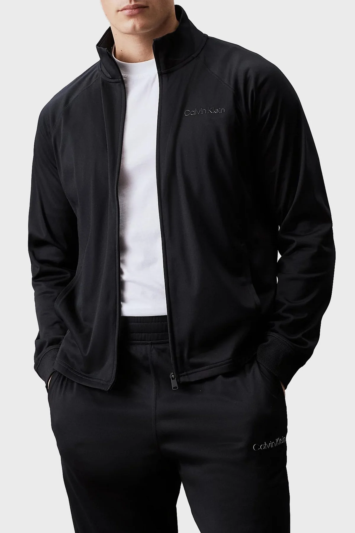 Calvin Klein Regular Fit Dik Yaka 00GMS4J418BAE Erkek Eşofman Takımı 00GMS4J418 BAE SİYAH - 7