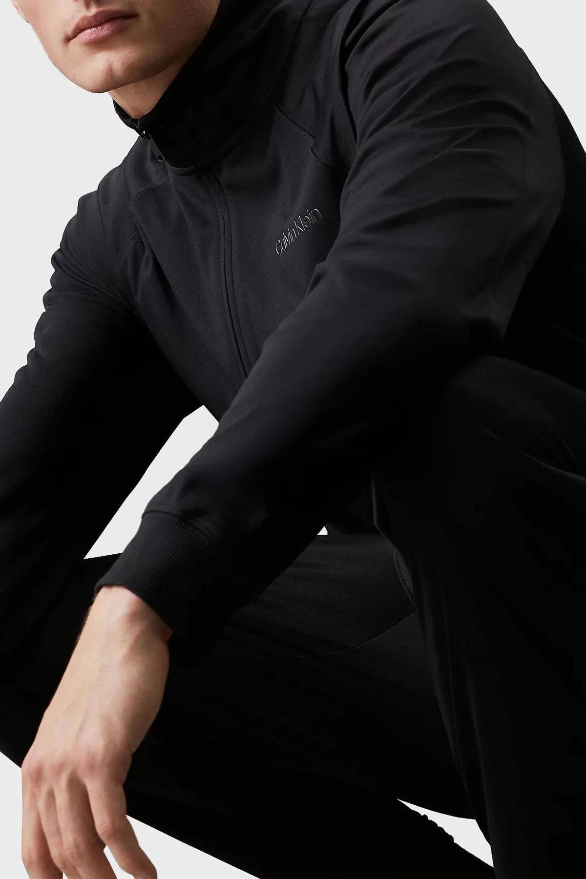 Calvin Klein Regular Fit Dik Yaka 00GMS4J418BAE Erkek Eşofman Takımı 00GMS4J418 BAE SİYAH - 9