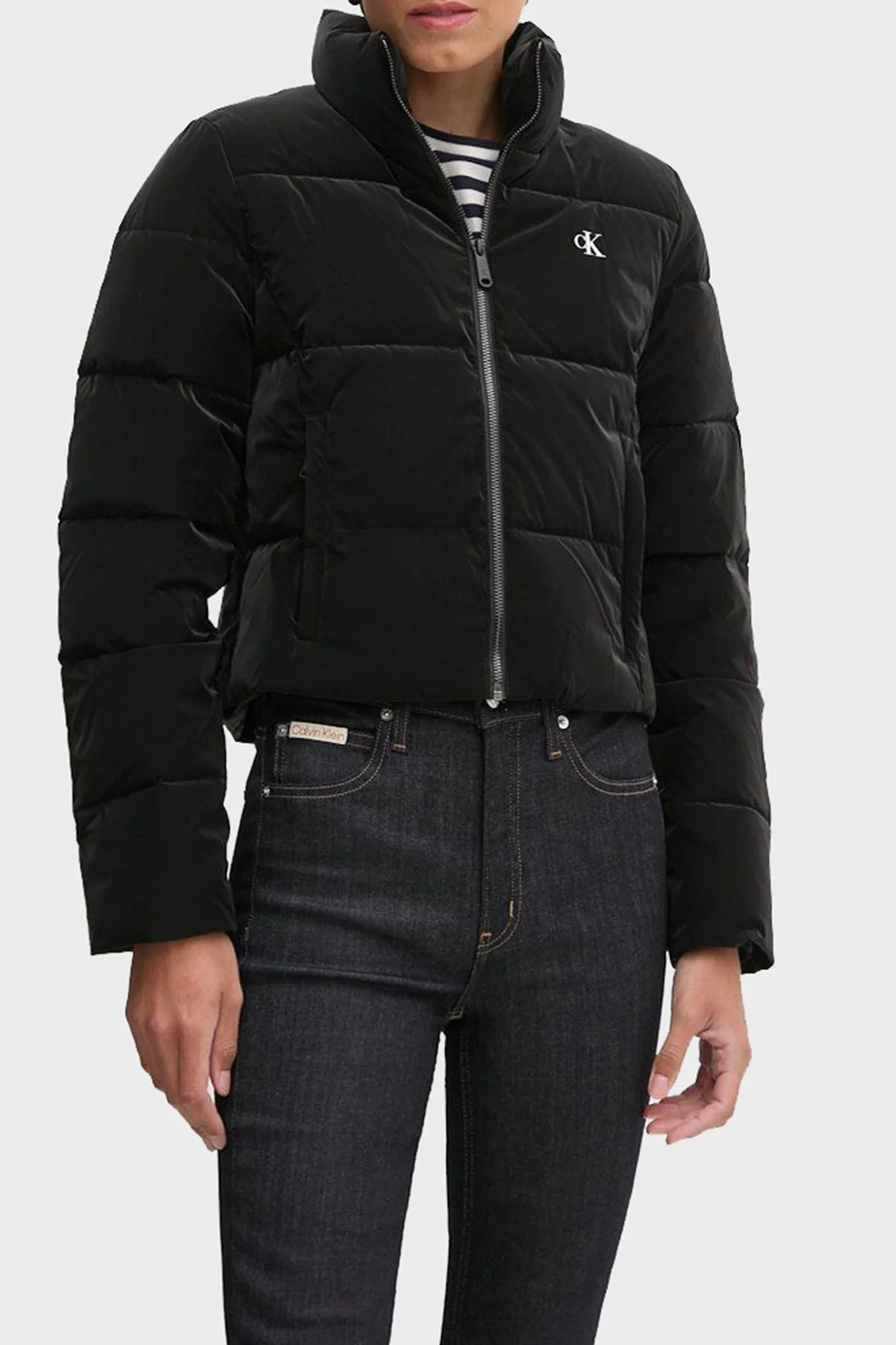 Calvin Klein Regular Fit Logolu J20J224428BEH Bayan Mont J20J224428 BEH SİYAH - 1