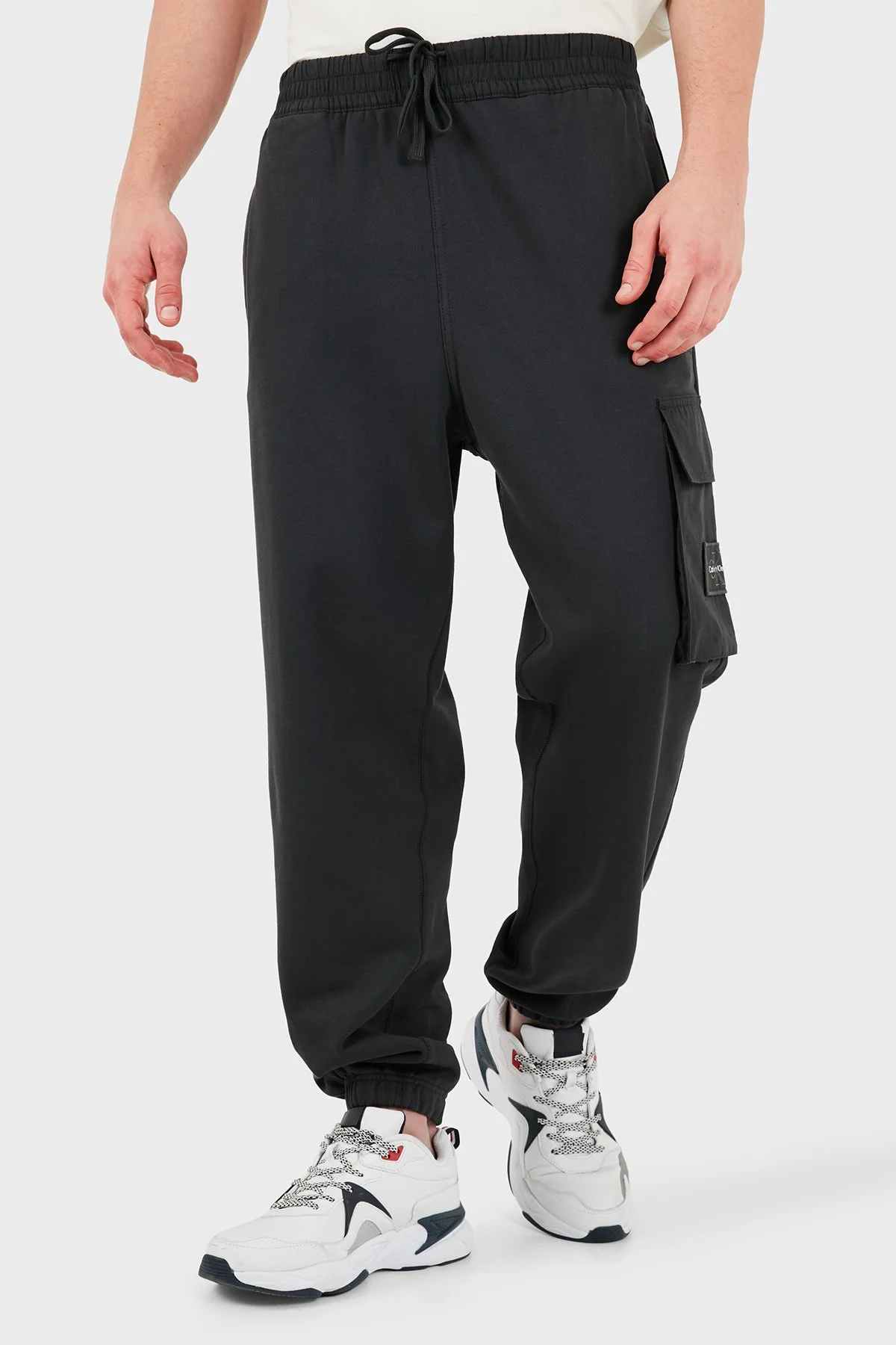 Calvin Klein Regular Fit Logolu Kargo Cepli LV04RJ204G8MN Erkek Pantolon LV04RJ204G 8MN Antrasit - 4