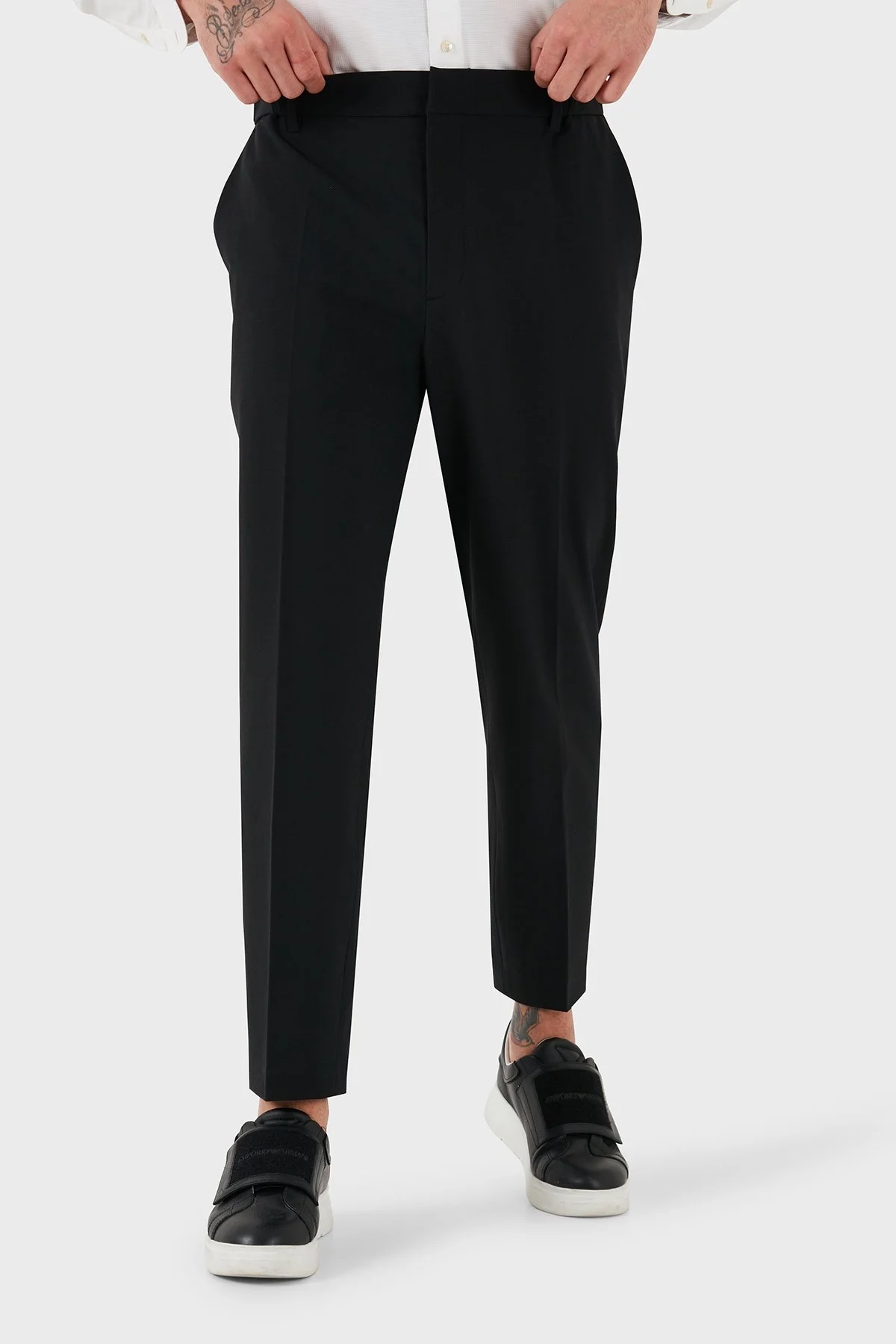 Calvin Klein Regular Fit Normal Bel Düz Paça K10K113918BEH Erkek Pantolon K10K113918 BEH SİYAH - 1