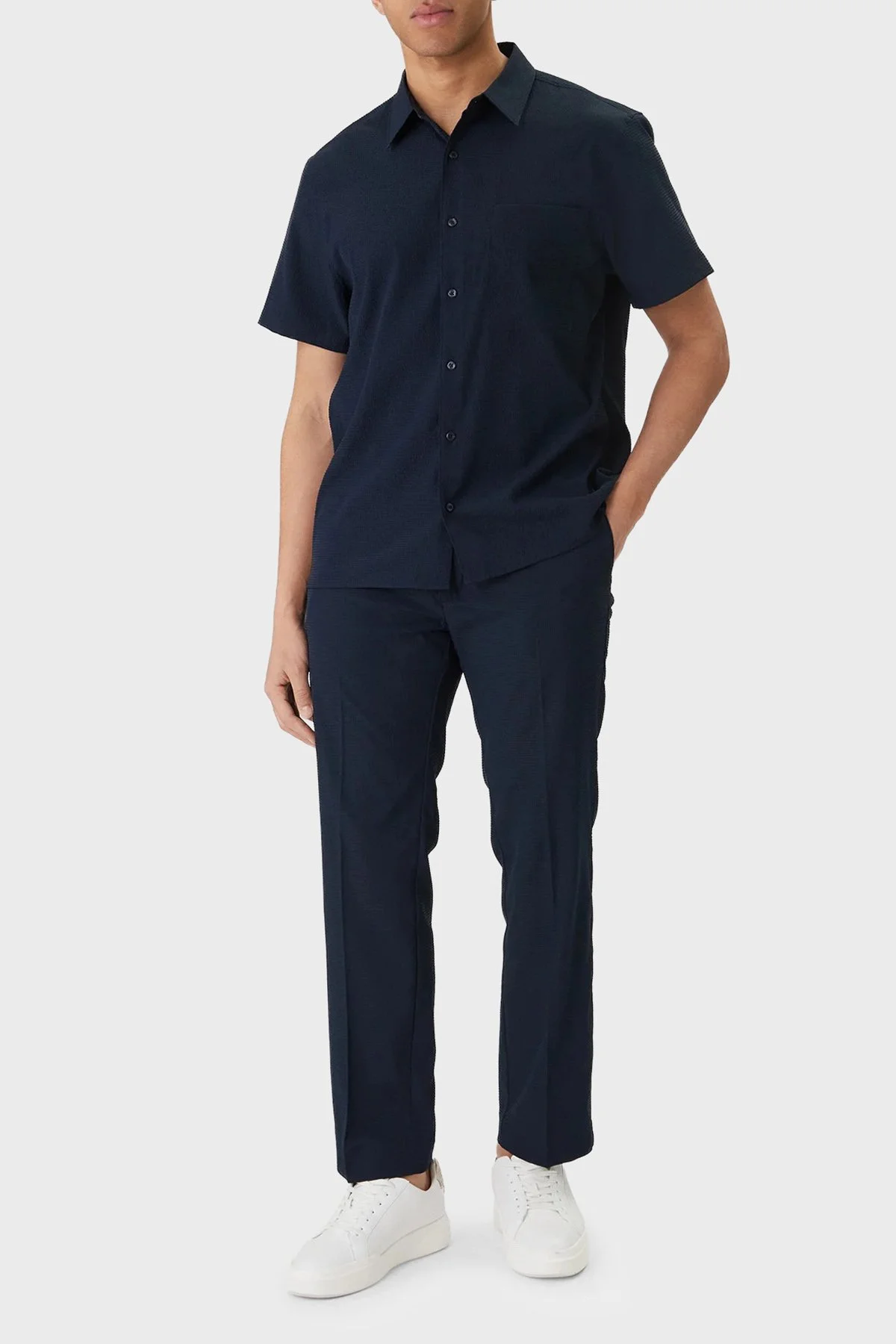Calvin Klein Regular Fit Normal Bel Düz Paça LV04LF609GCEF Erkek Pantolon LV04LF609G CEF LACİVERT - 2