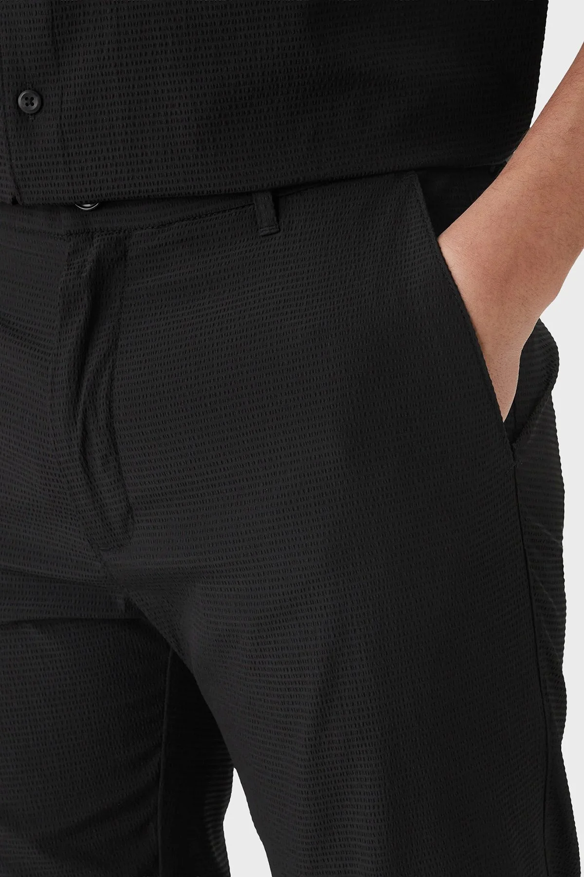 Calvin Klein Regular Fit Normal Bel Düz Paça LV04LF609GUB1 Erkek Pantolon LV04LF609G UB1 SİYAH - 4
