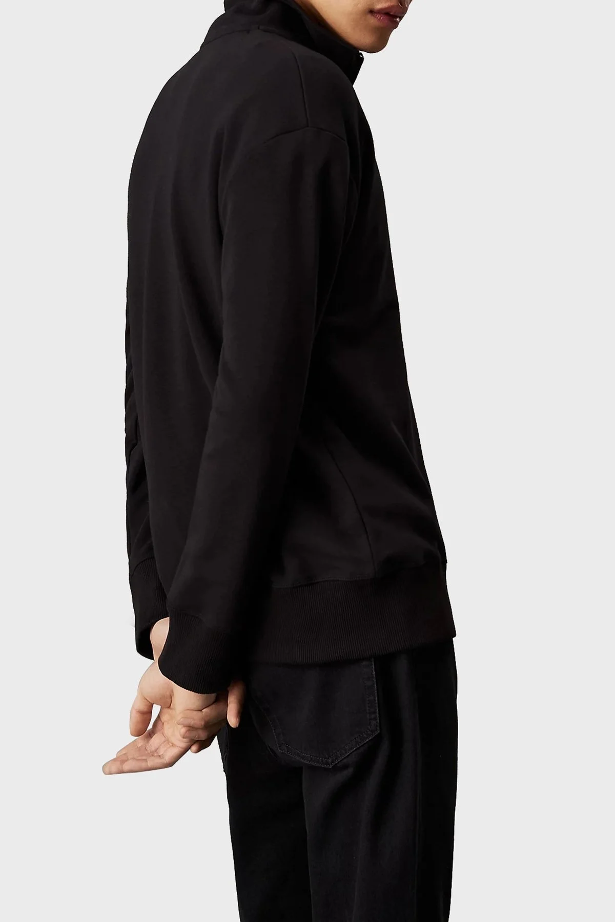 Calvin Klein Regular Fit Pamuklu Yarım Fermuarlı Dik Yaka K10K113569BEH Erkek Sweat K10K113569 BEH SİYAH - 7