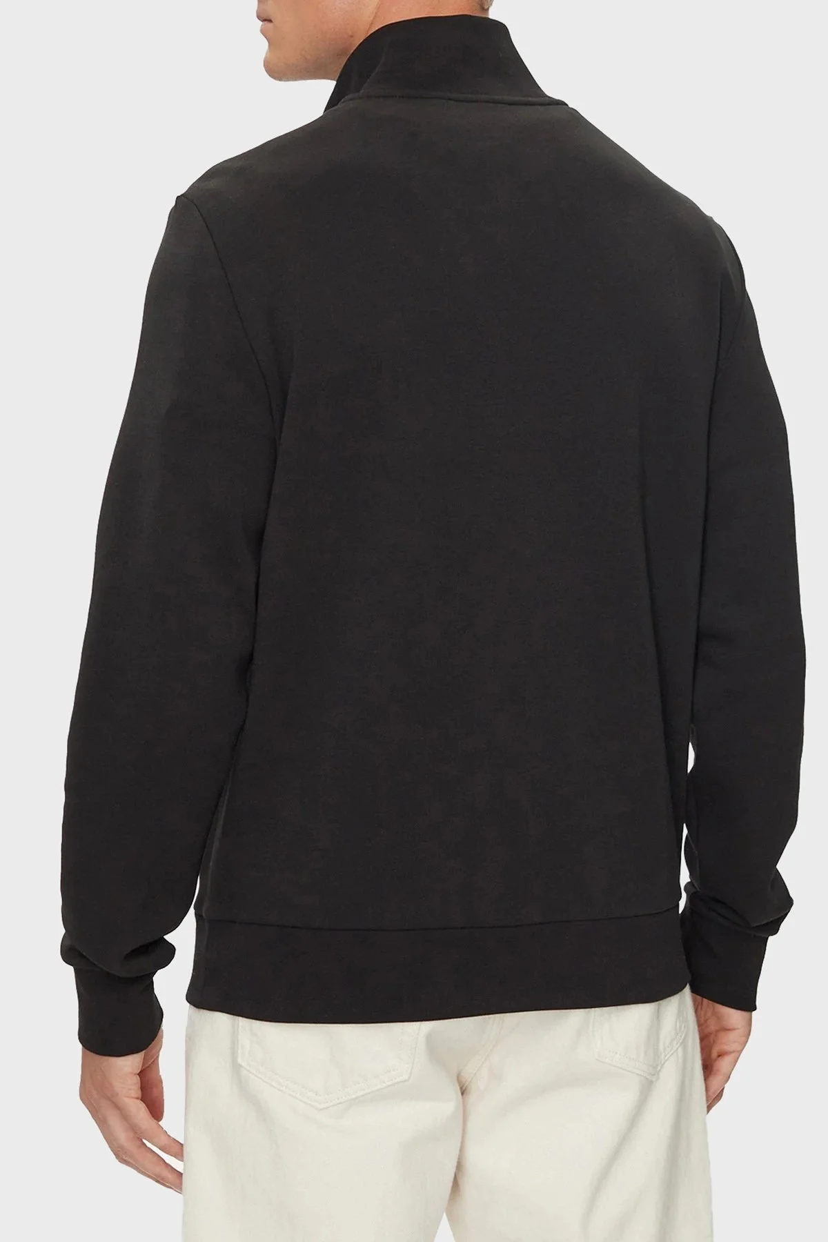 Calvin Klein Regular Fit Pamuklu Yarım Fermuarlı Dik Yaka K10K113650BEH Erkek Sweat K10K113650 BEH SİYAH - 3