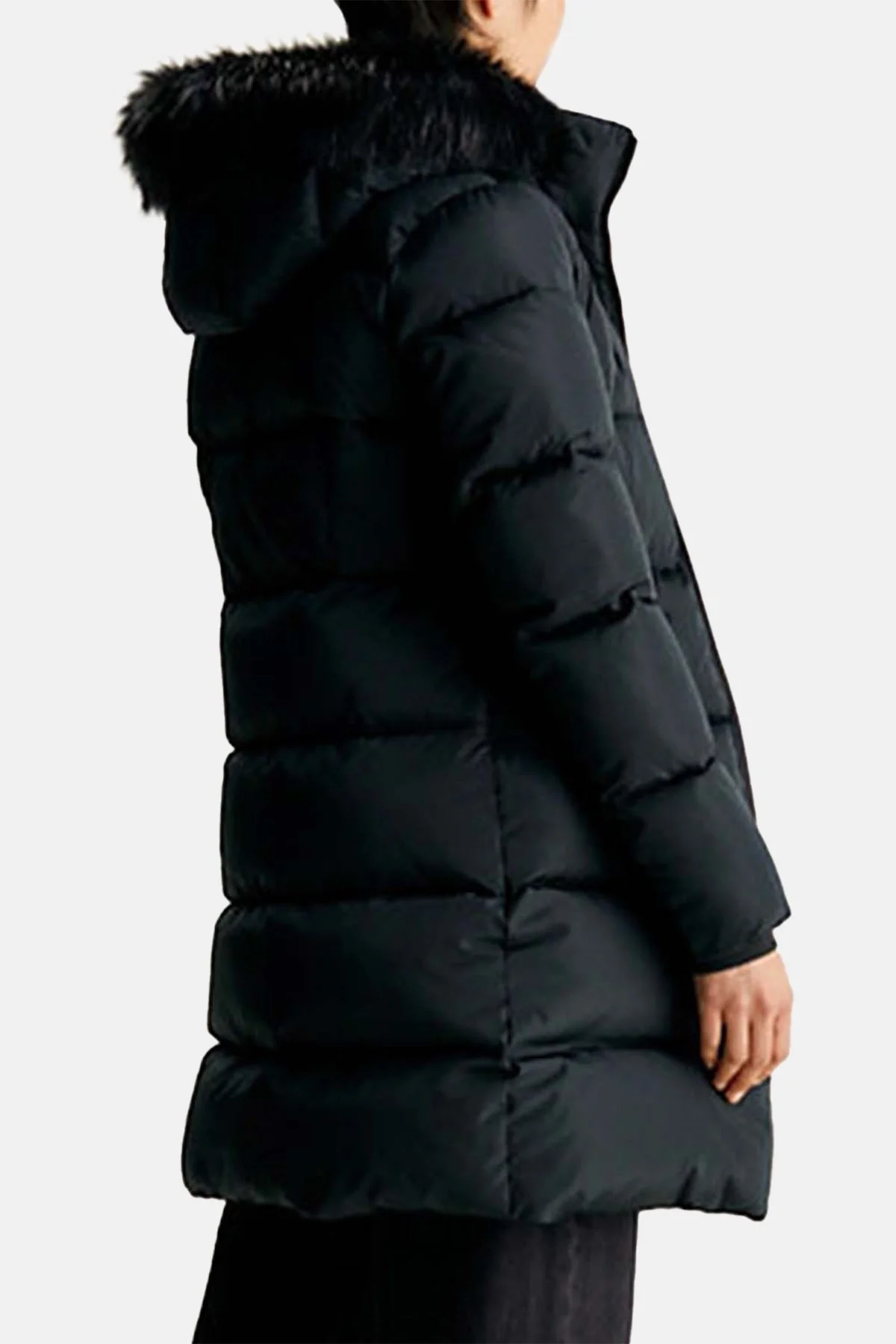 Calvin Klein Regular Fit Su Geçirmez Çıkarılabilir Kapüşonlu J20J221890BEH Bayan Mont J20J221890 BEH SİYAH - 2