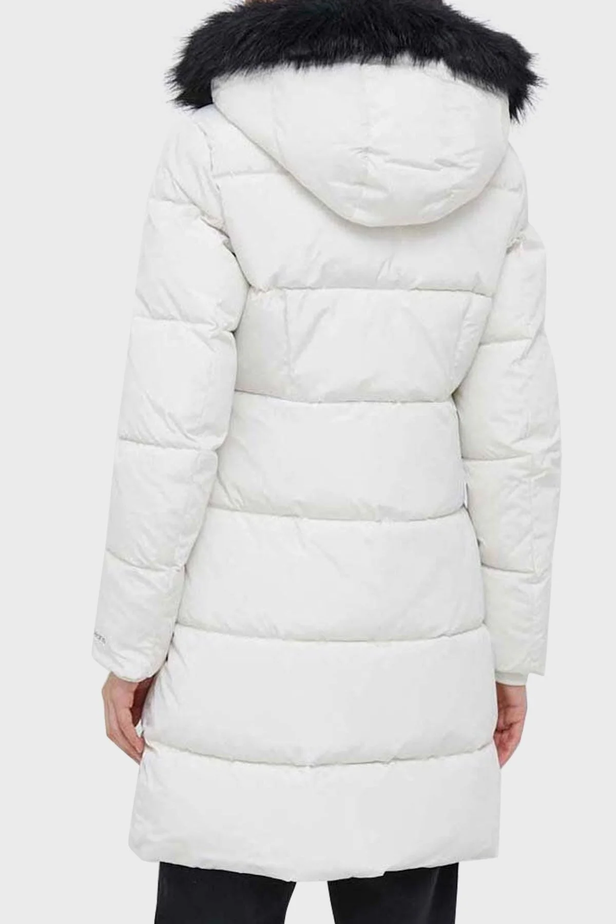 Calvin Klein Regular Fit Su Geçirmez Çıkarılabilir Kapüşonlu J20J221890YBI Bayan Mont J20J221890 YBI BEYAZ - 2