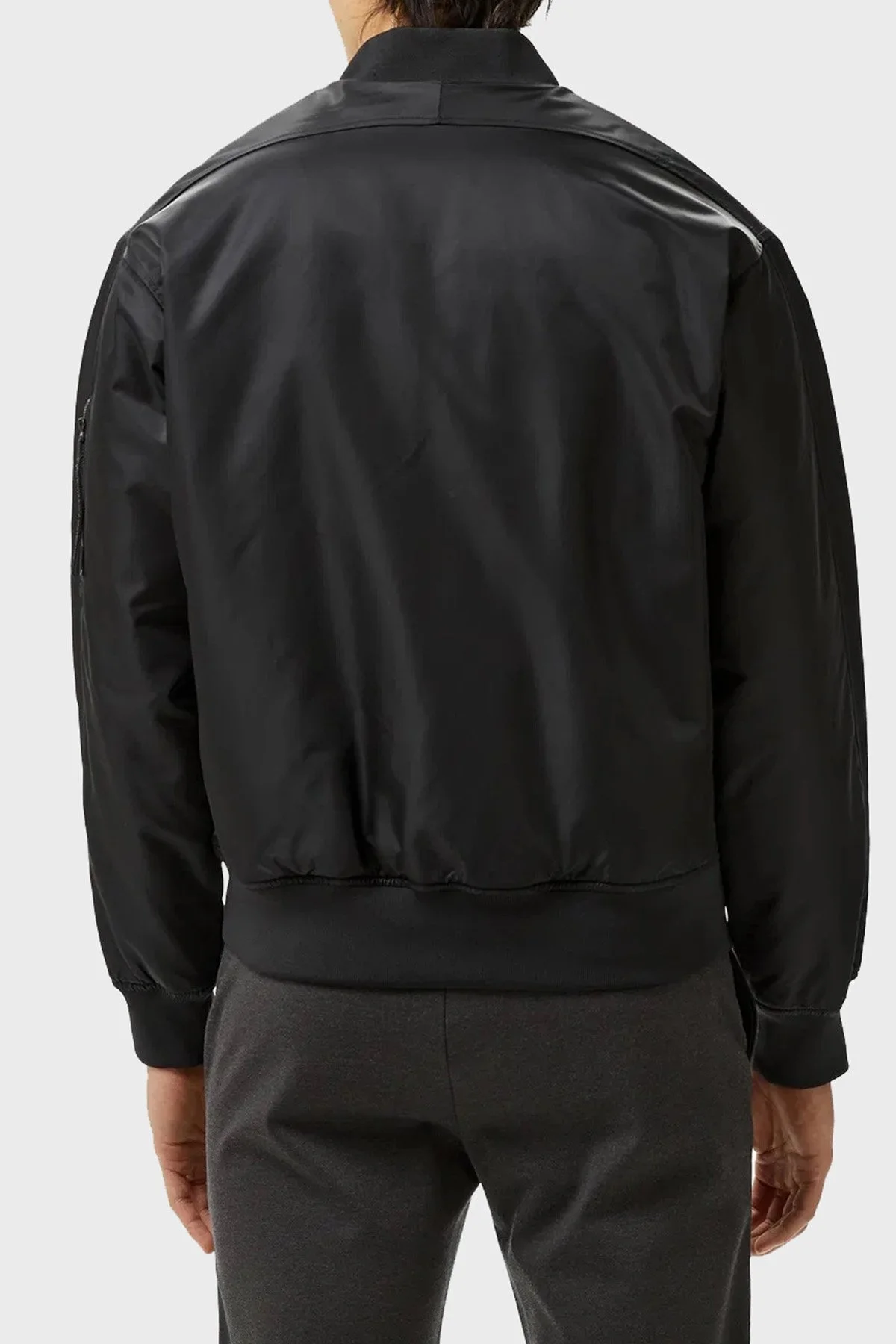 Calvin Klein Regular Fit Suya ve Rüzgara Dayanıklı Kolej Yaka Bomber 00040EM524UB1 Erkek Ceket 00040EM524 UB1 SİYAH - 9