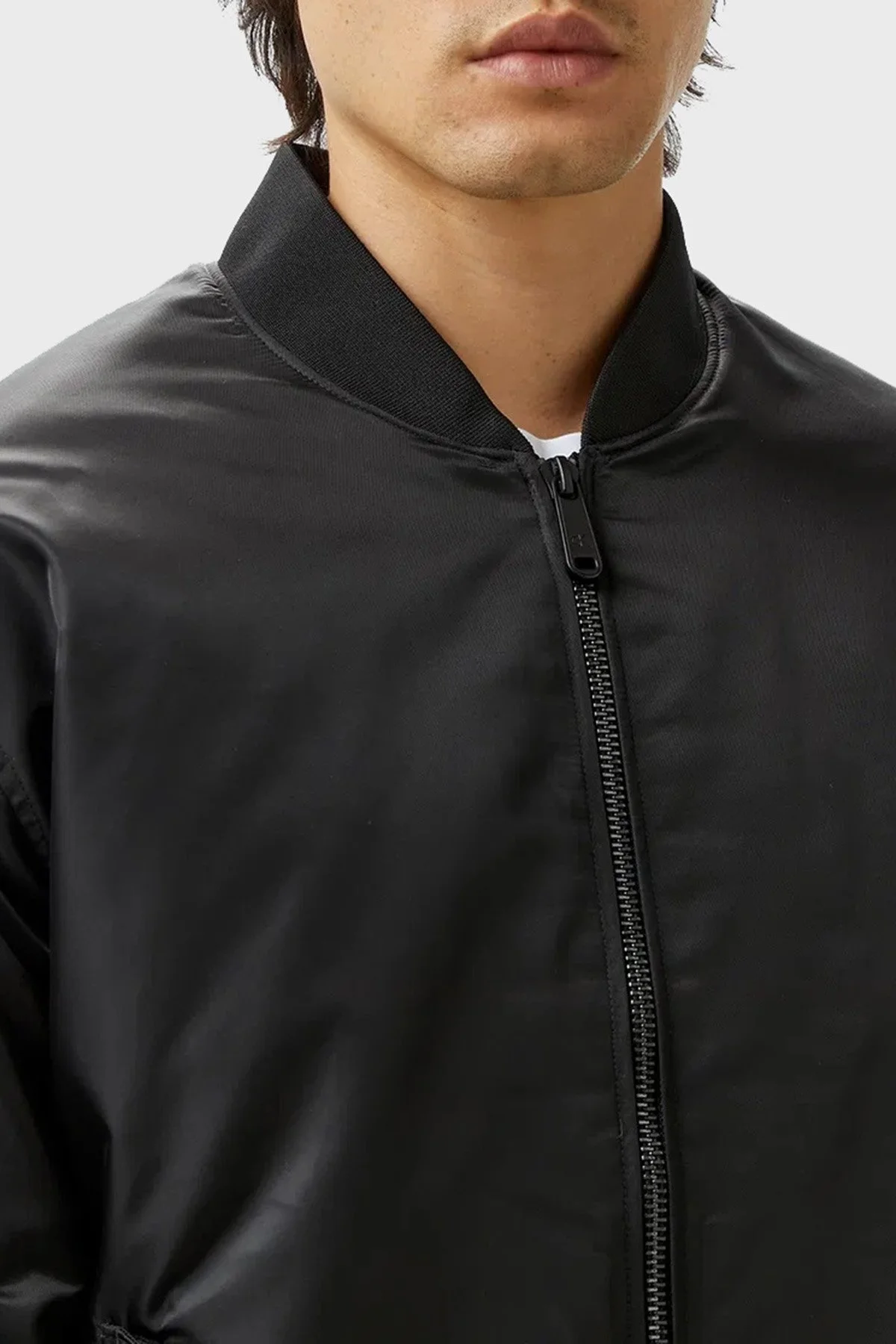 Calvin Klein Regular Fit Suya ve Rüzgara Dayanıklı Kolej Yaka Bomber 00040EM524UB1 Erkek Ceket 00040EM524 UB1 SİYAH - 10